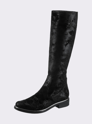 Caprice Stiefel in Schlupfform mit Stretch-Einsatz - schwarz