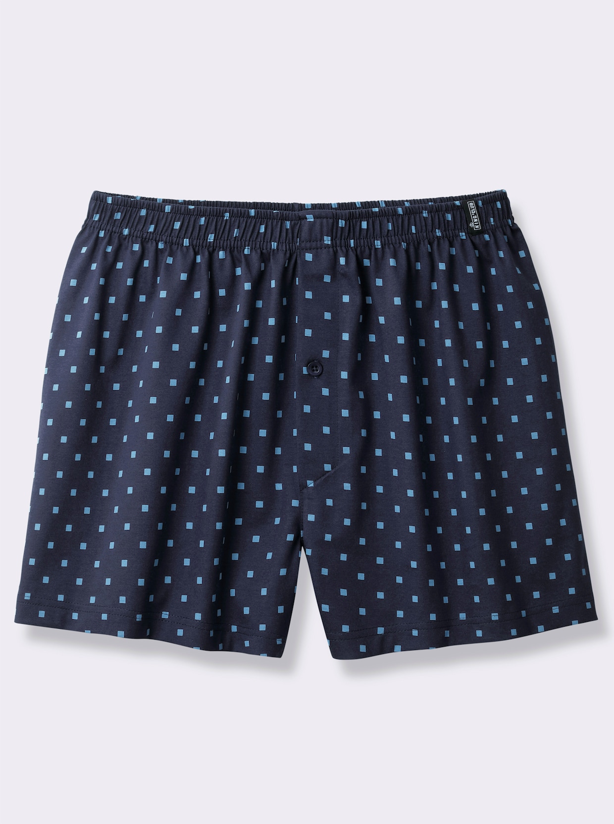 KINGsCLUB Boxershorts - marine-gestreift + marine-bedruckt + marine-kariert