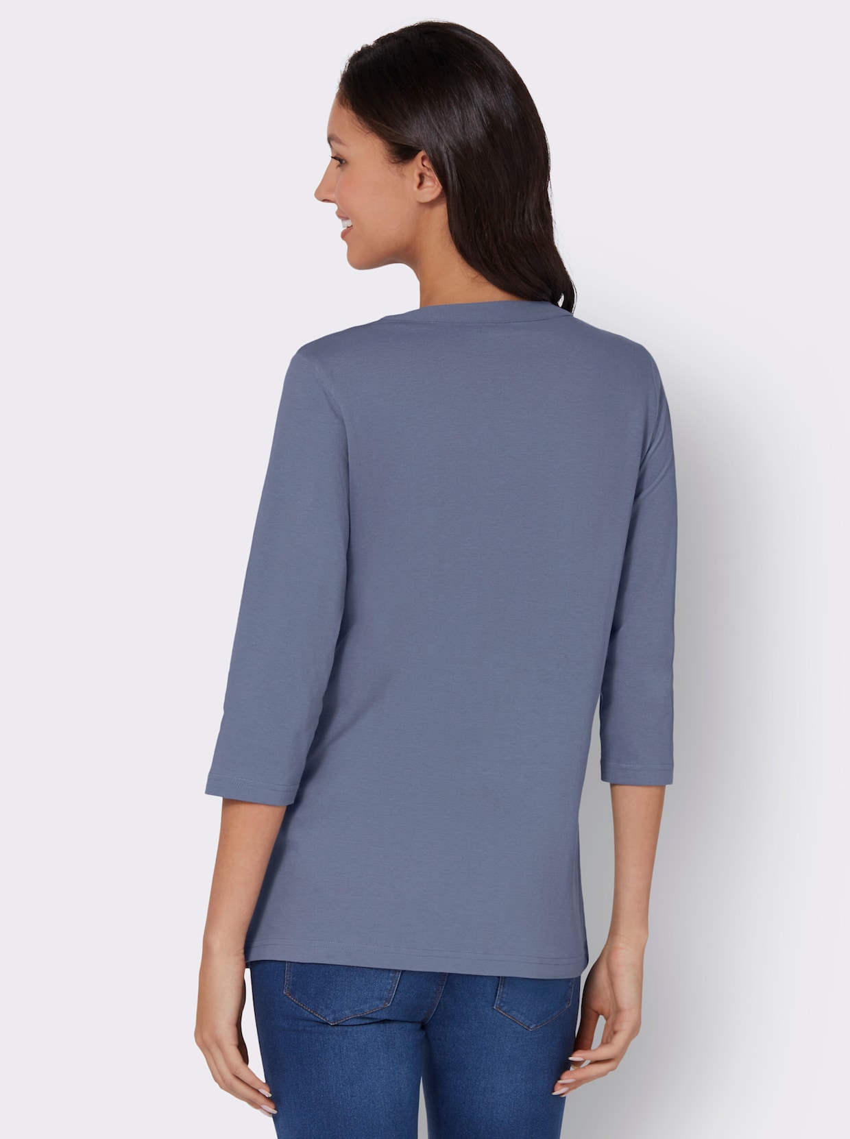 3/4-Arm-Shirt - taubenblau