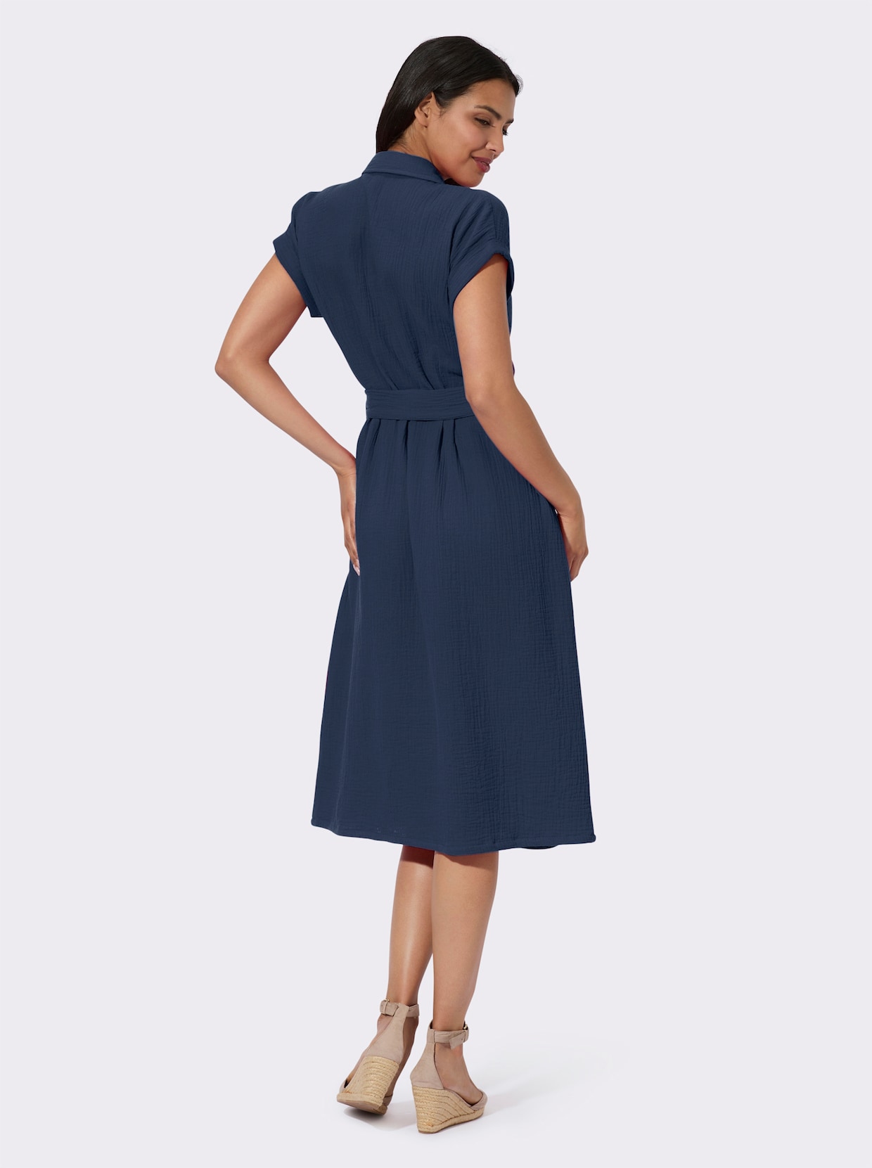Baumwollkleid - dunkelblau