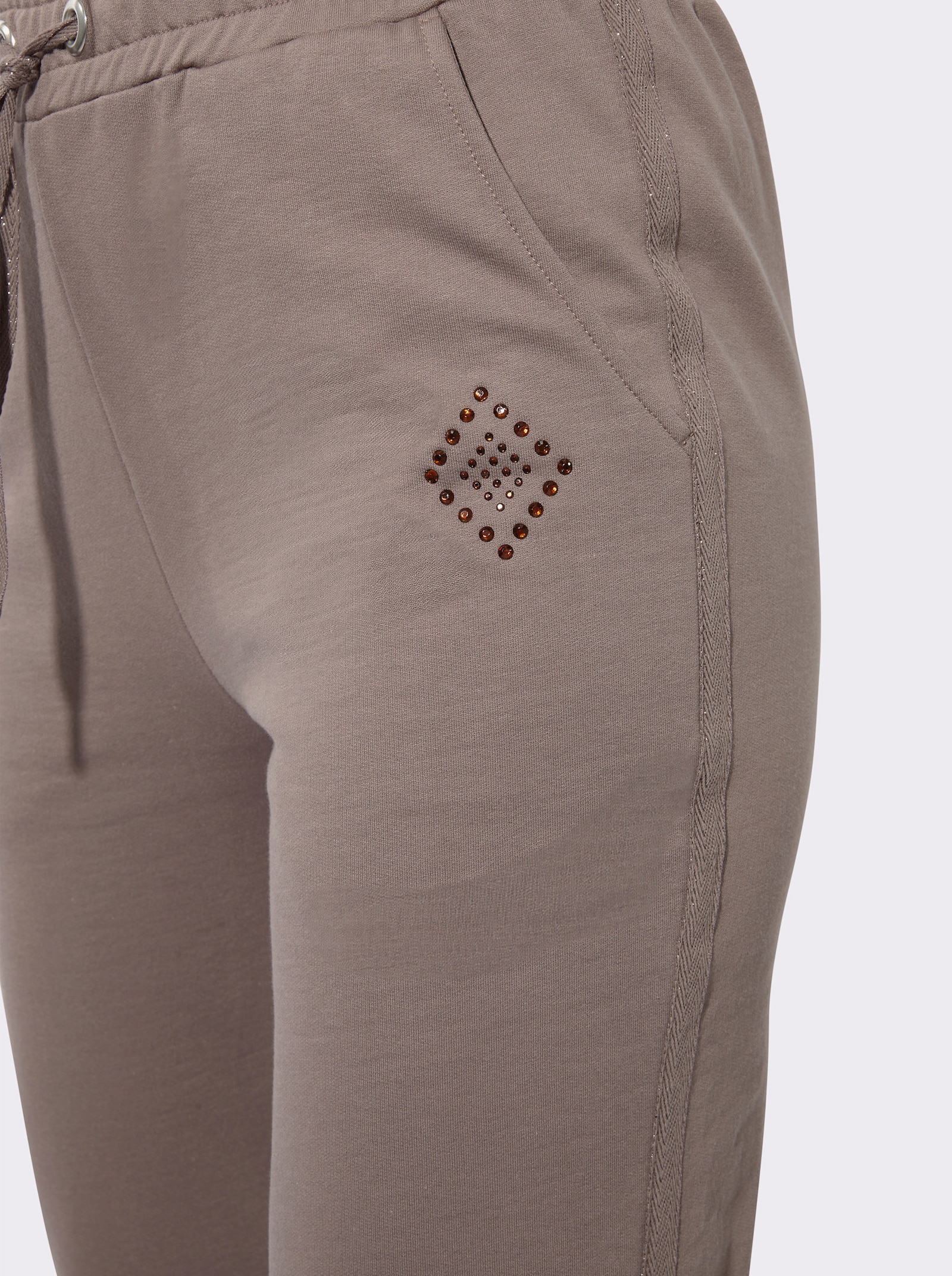 feel good Dehnbund-Hose - dunkeltaupe