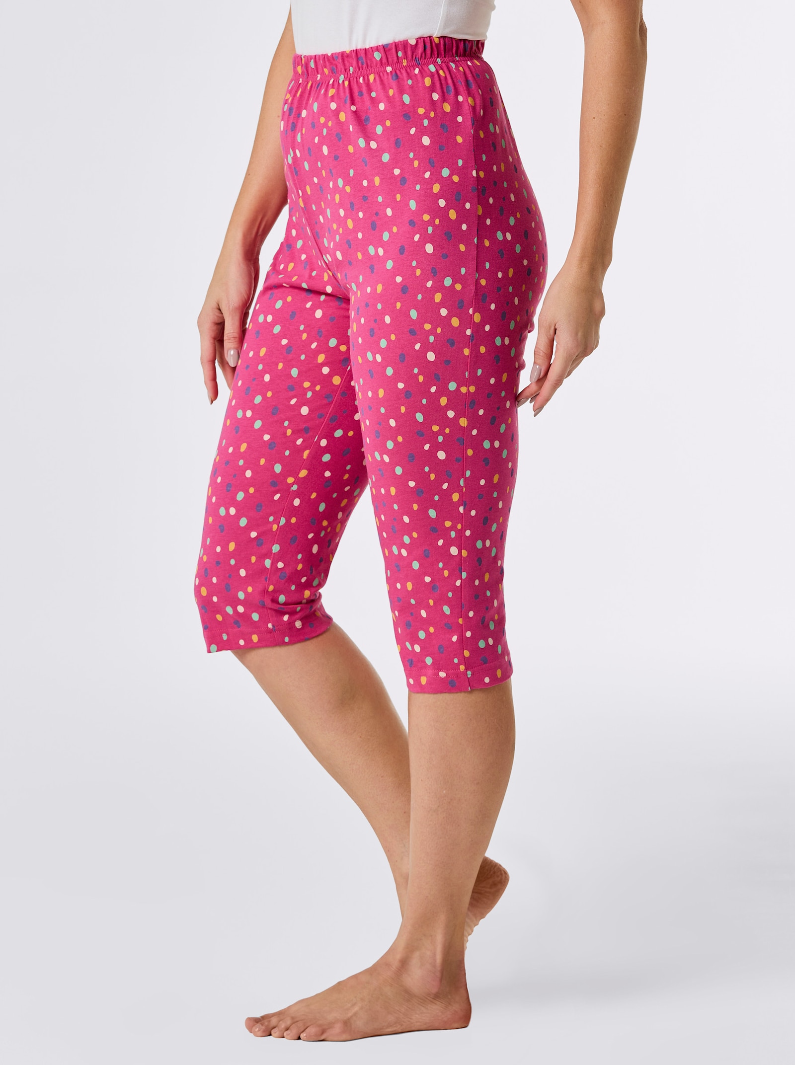 wäschepur Capri-Hose - fuchsia-bedruckt