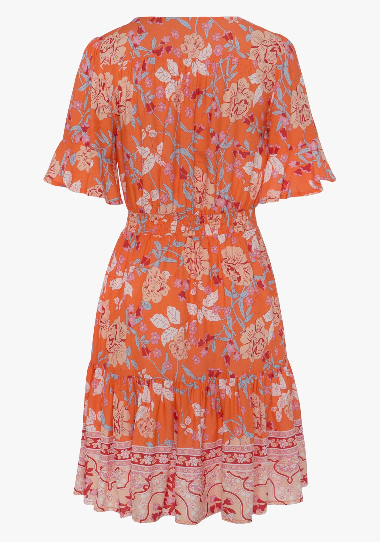 LASCANA Zomerjurk - oranje bedrukt