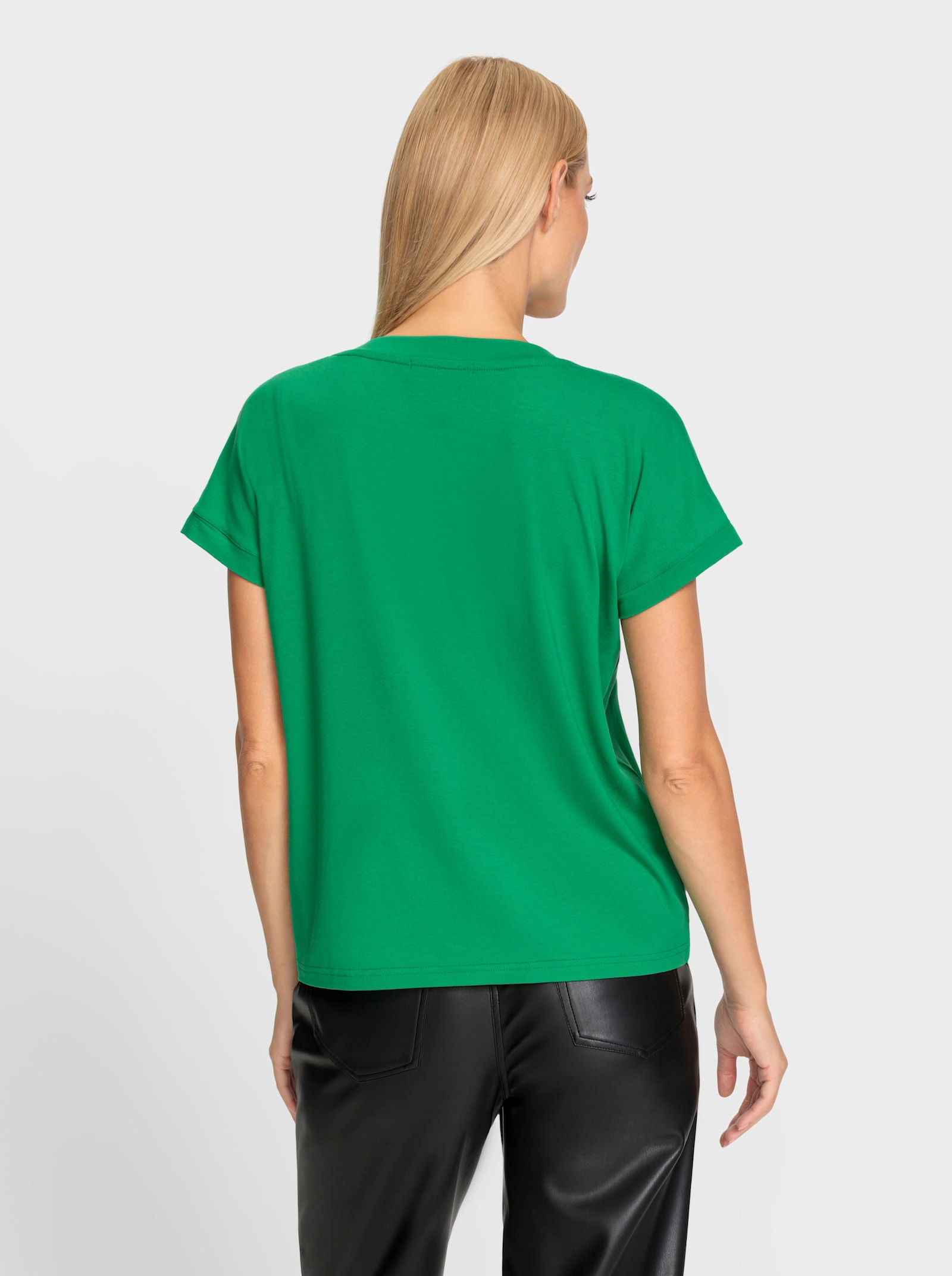 heine Tričko s krátkým rukávem a obsahem elastanu - trávová