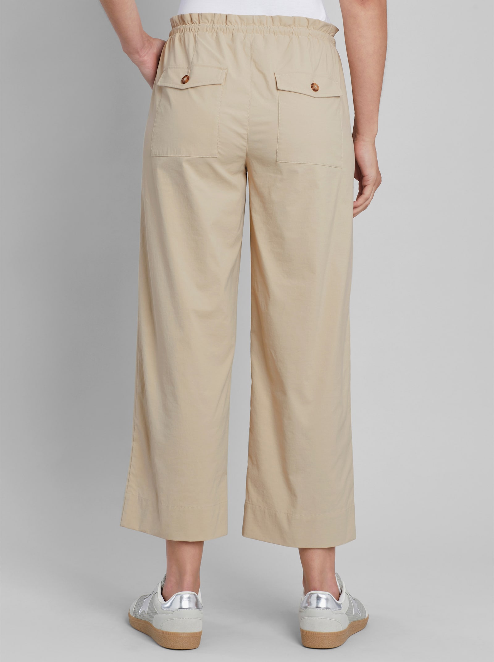 heine Paperbag-Hose mit weitem Bein - beige