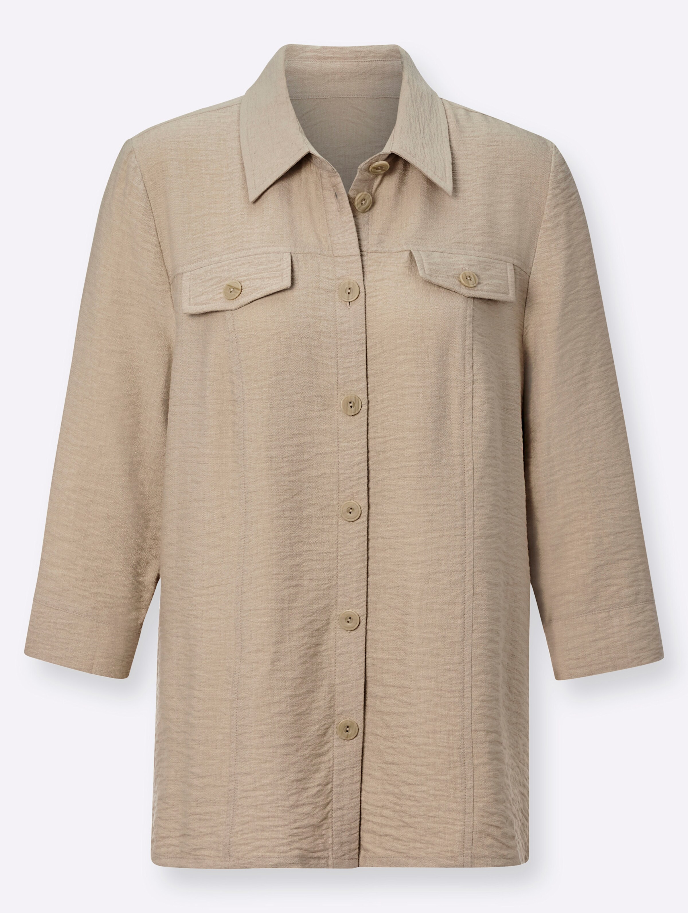 Witt Weiden Damen Hemdbluse beige  - Onlineshop Witt Weiden