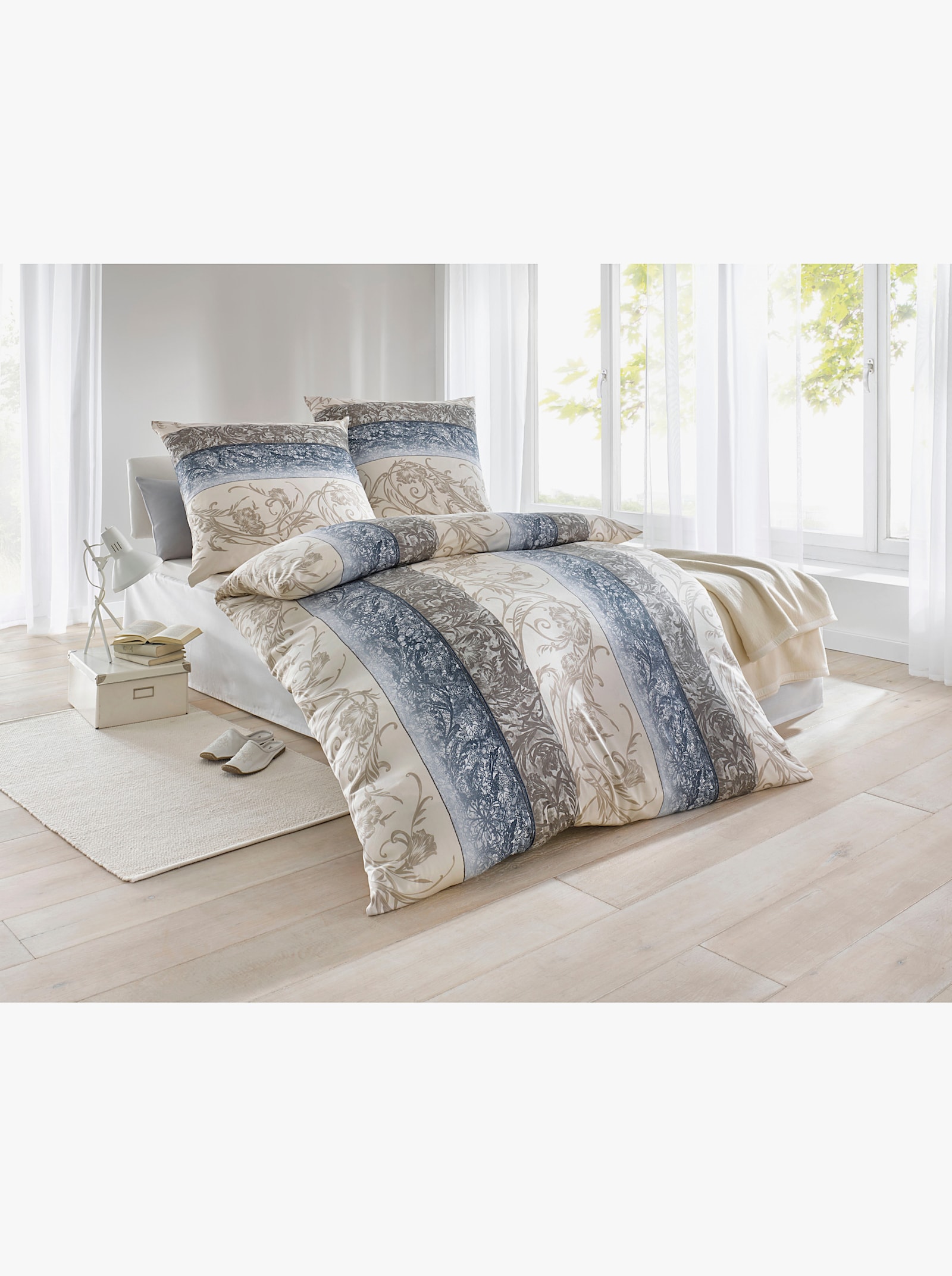 Irisette Bettwäsche - eisblau-grau