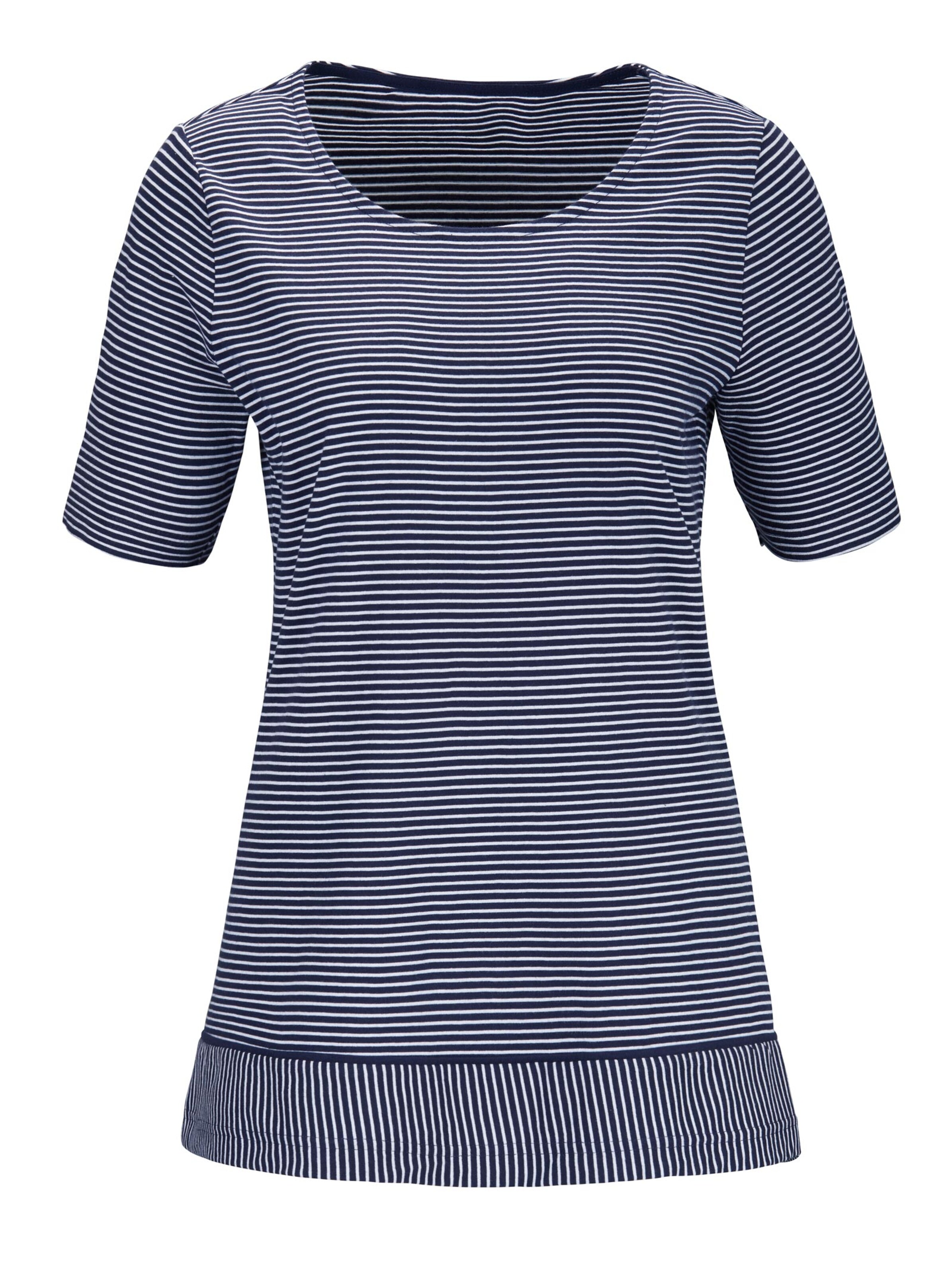 Shirt - marine-weiß-geringelt