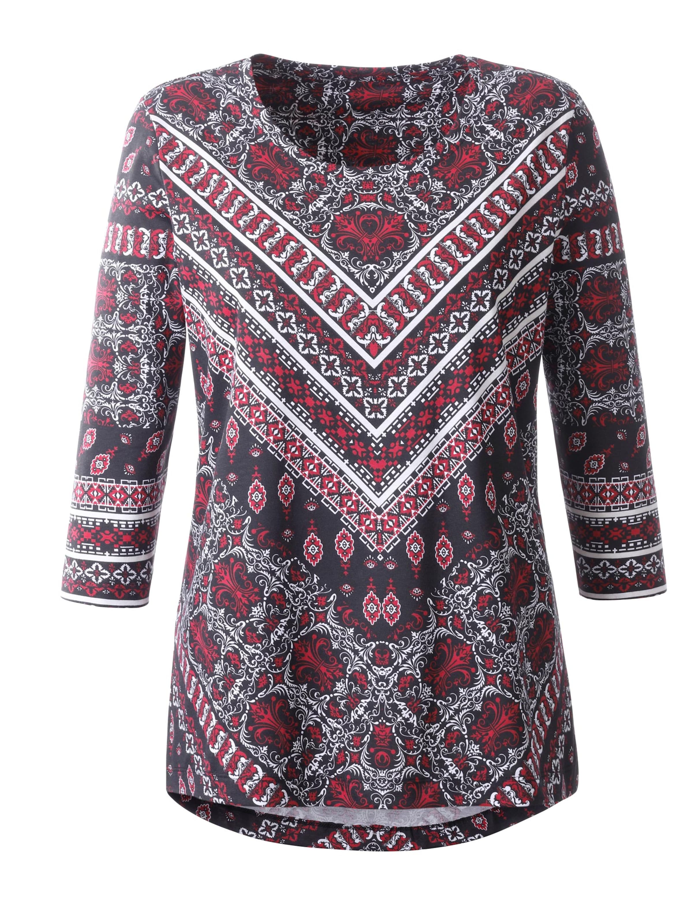 Shirt - schwarz-rot-gemustert