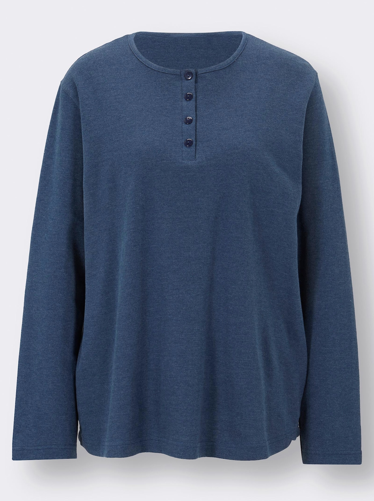 Normann Schlafanzug - jeansblau-geringelt