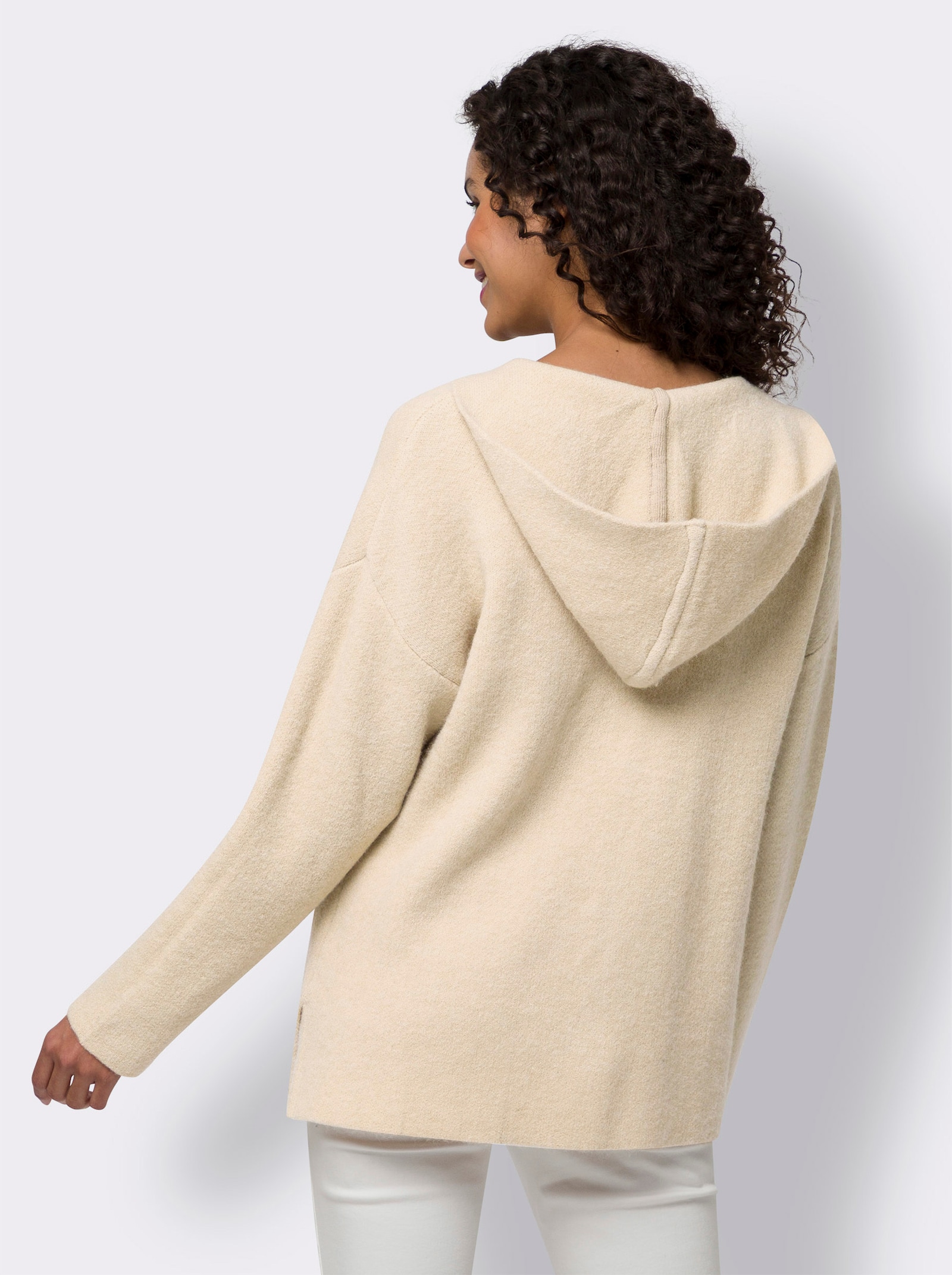 heine Svetr s bočními rozparky - písková