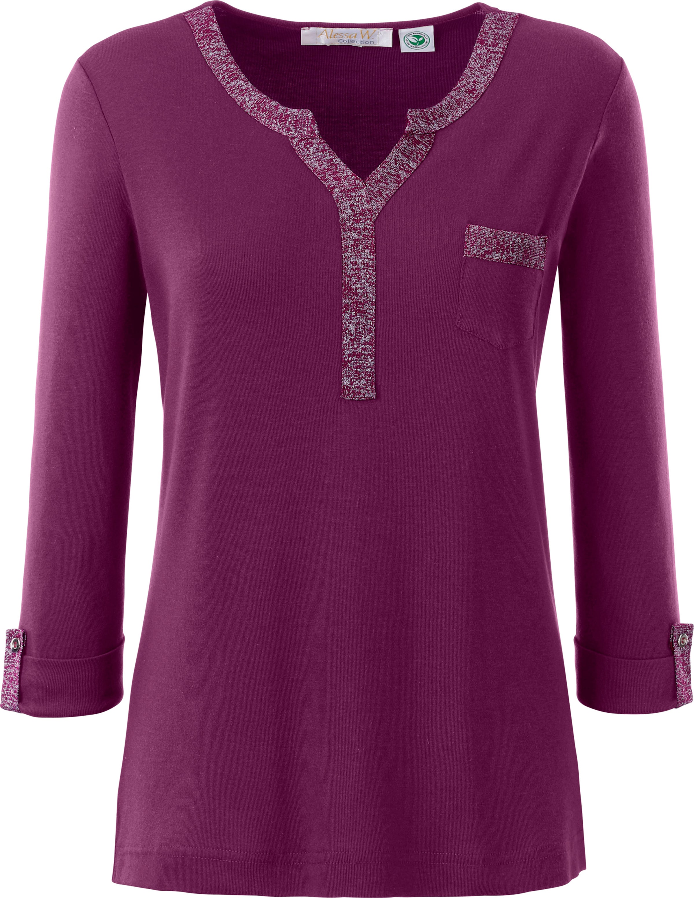Sheego Damen Brombeer 3/4-Arm-Shirt - Bild 3