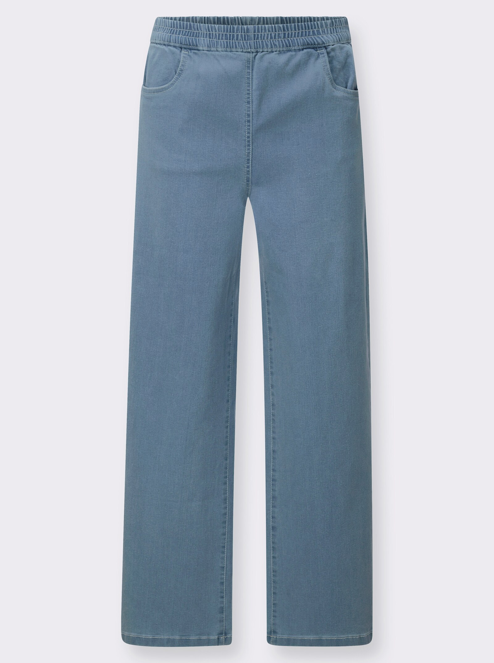 Schlupfjeans in knöchelfreier Länge - blue-bleached