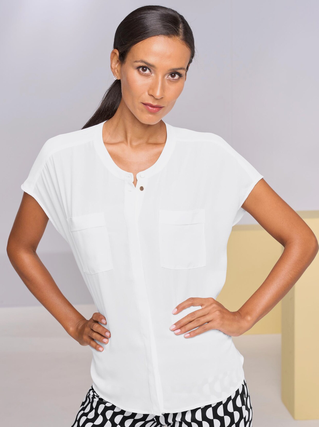 Linea Tesini Oversized blouse - ecru