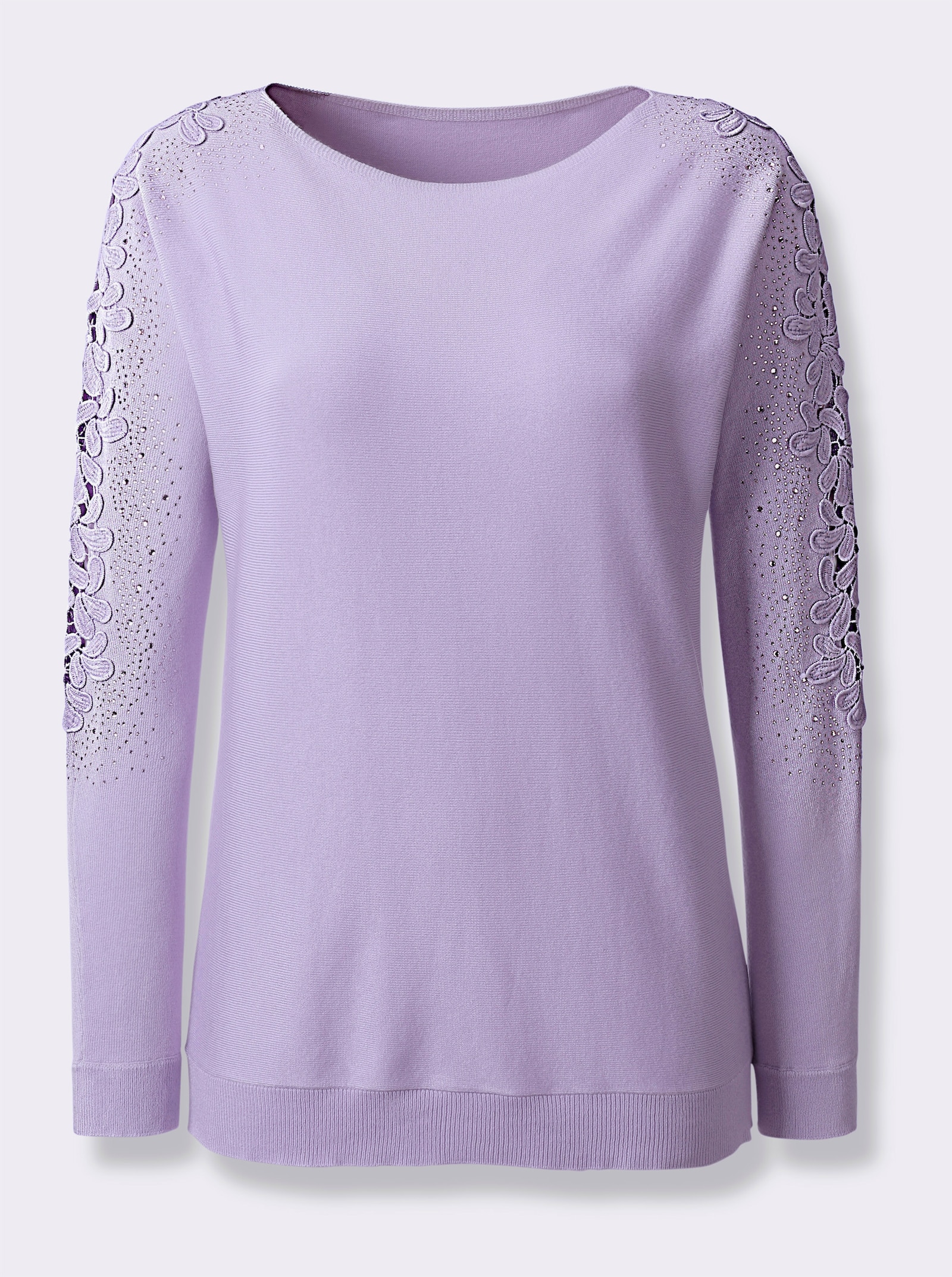 Vleermuistrui met glittersteentjes - lila
