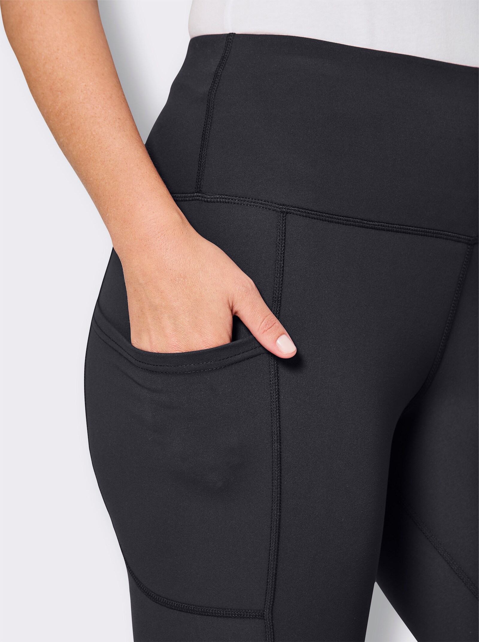 Catamaran Sports Funktionstights mit 2 Taschen seitlich - schwarz