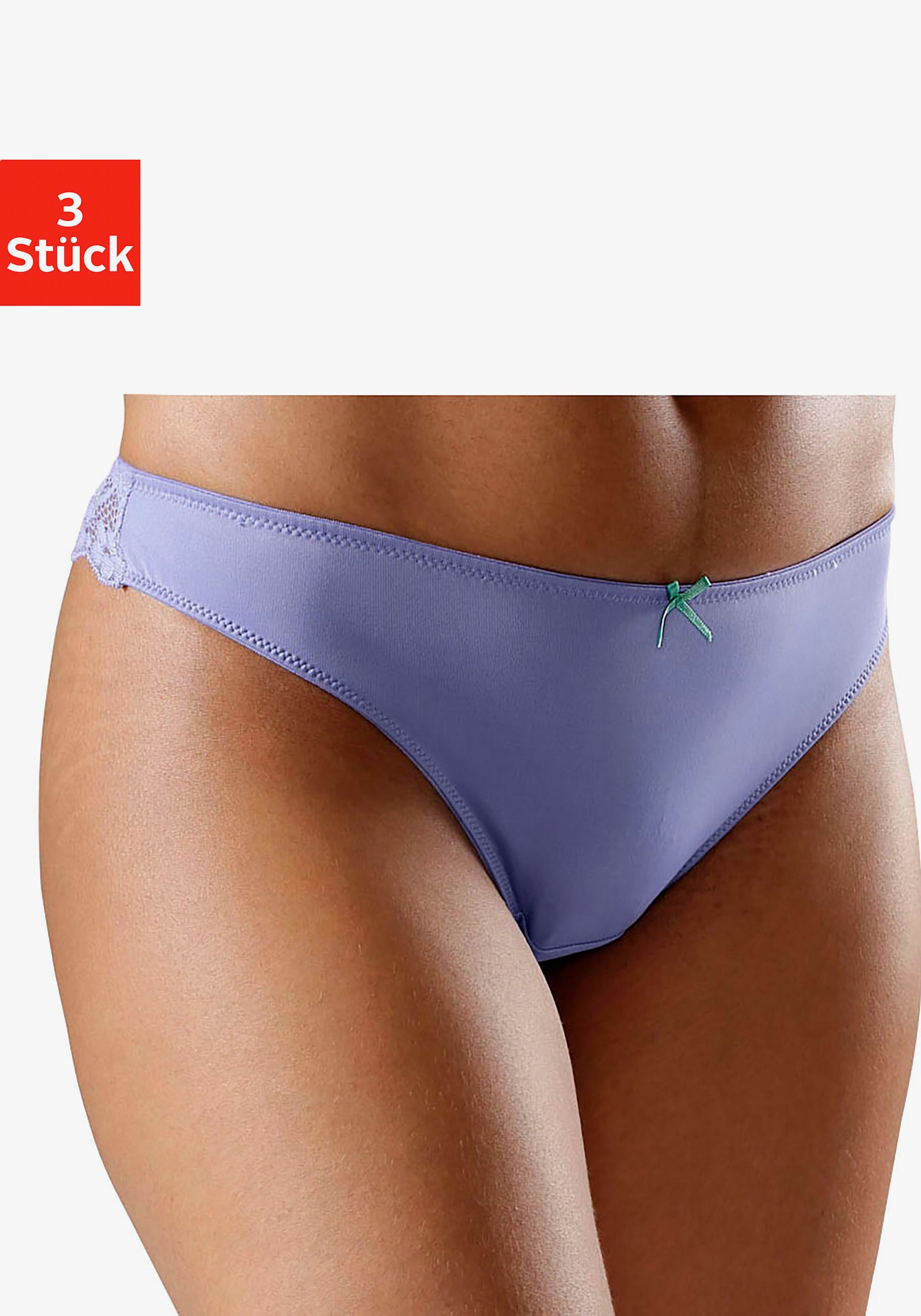 petite fleur String - blau+mandarine+weiss