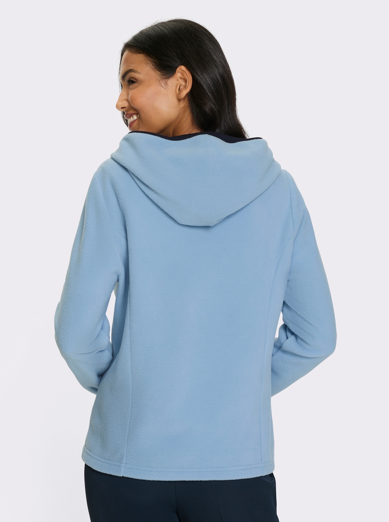 Fleecejacke - eisblau-marine