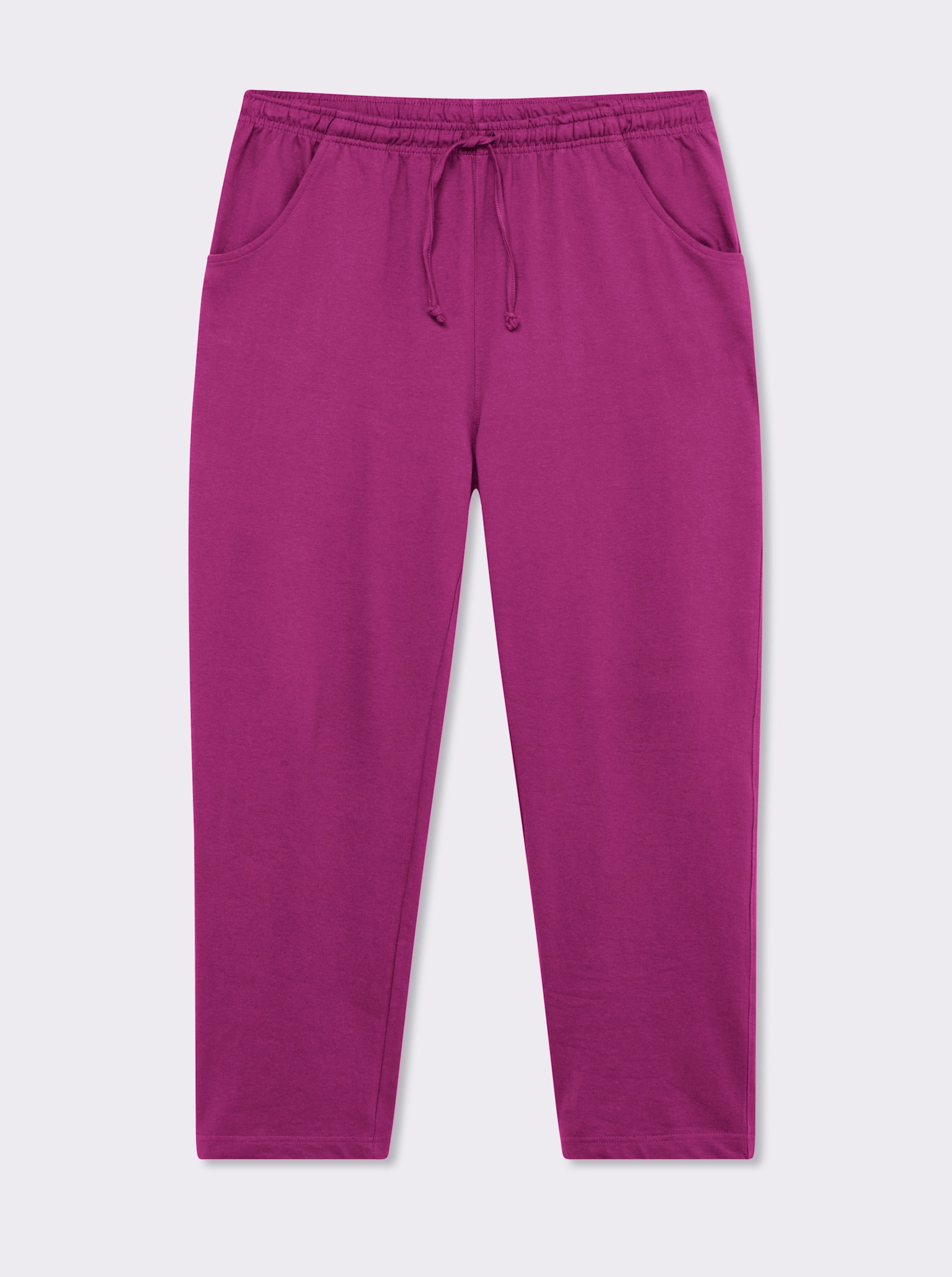 Jerseyhose mit Tunnelzug und Bindeband - beere