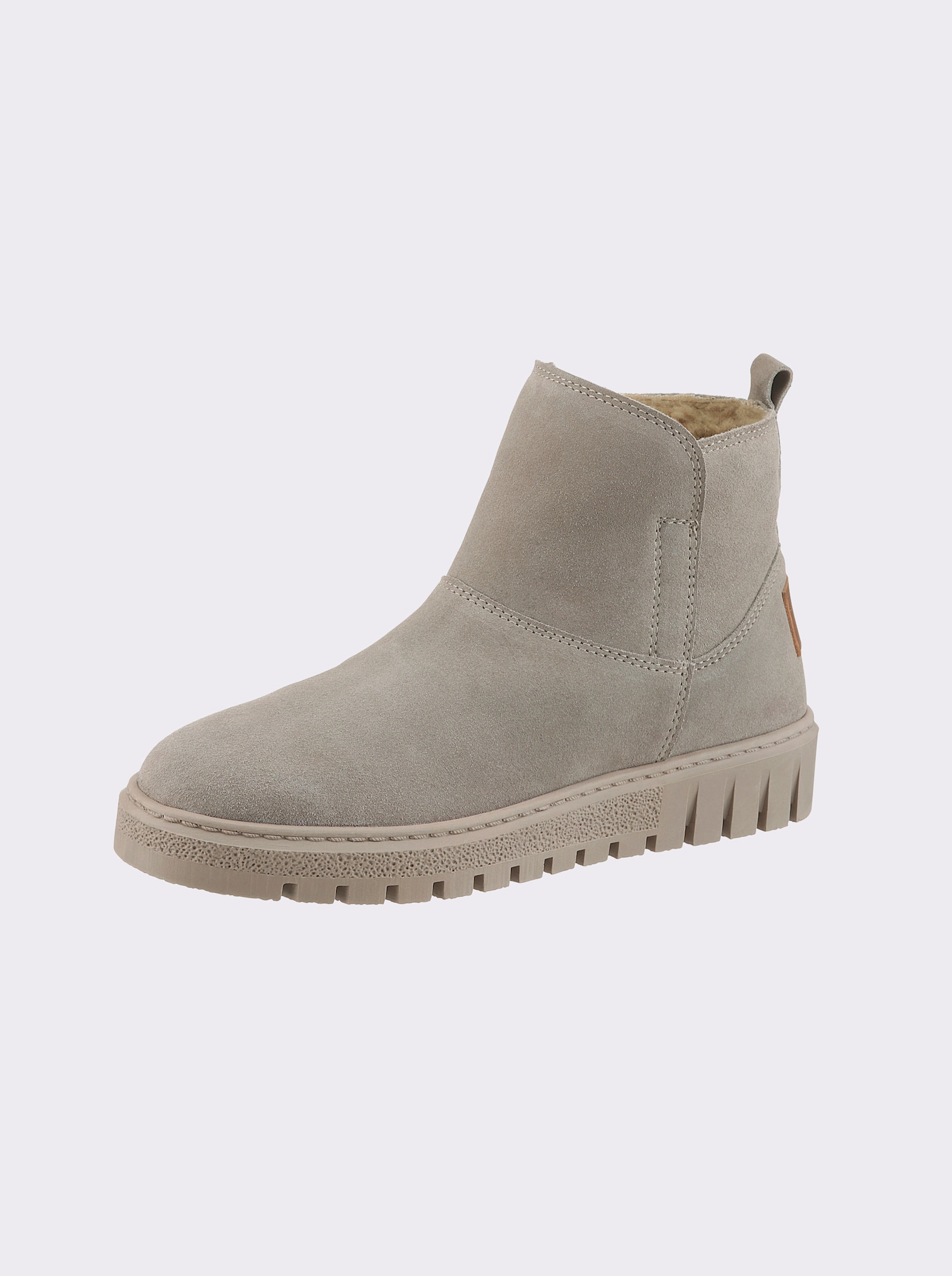 airsoft modern+ Stiefelette mit seitlichem Reißverschluss - taupe