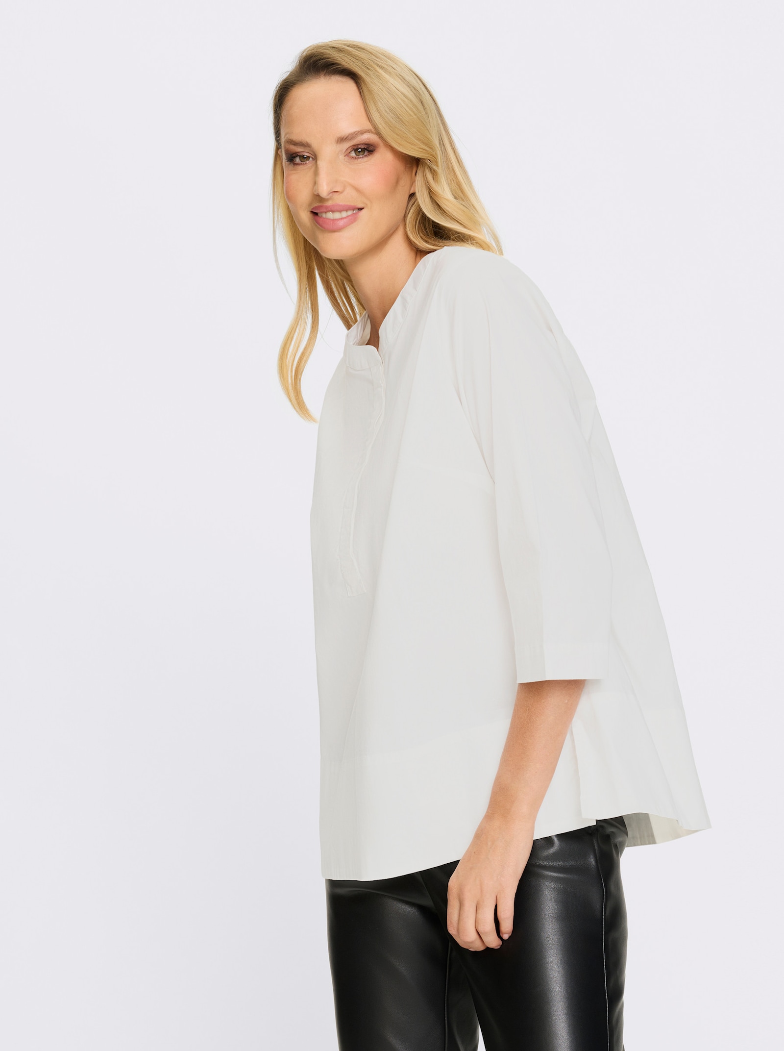 heine Baumwollbluse - weiß