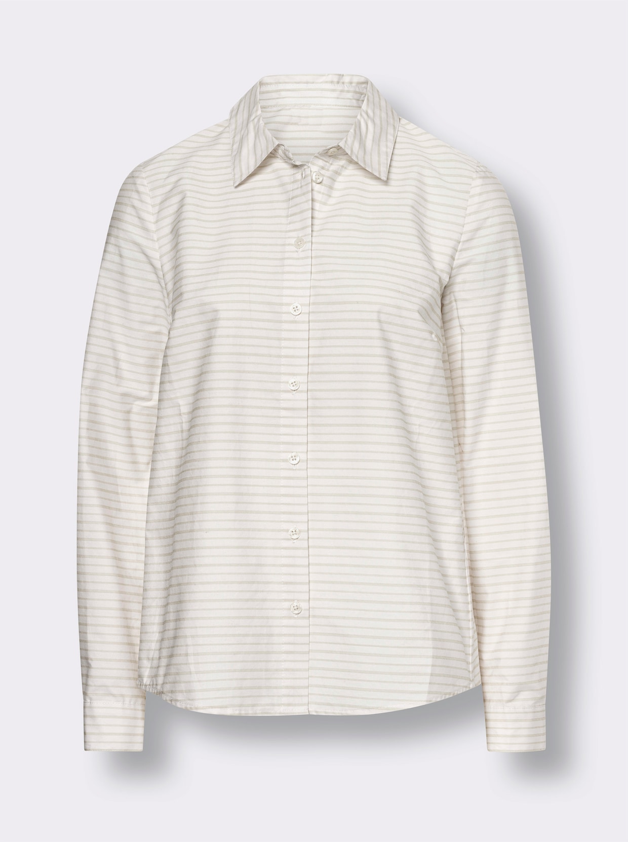 heine Overhemdblouse - ecru/zand gestreept