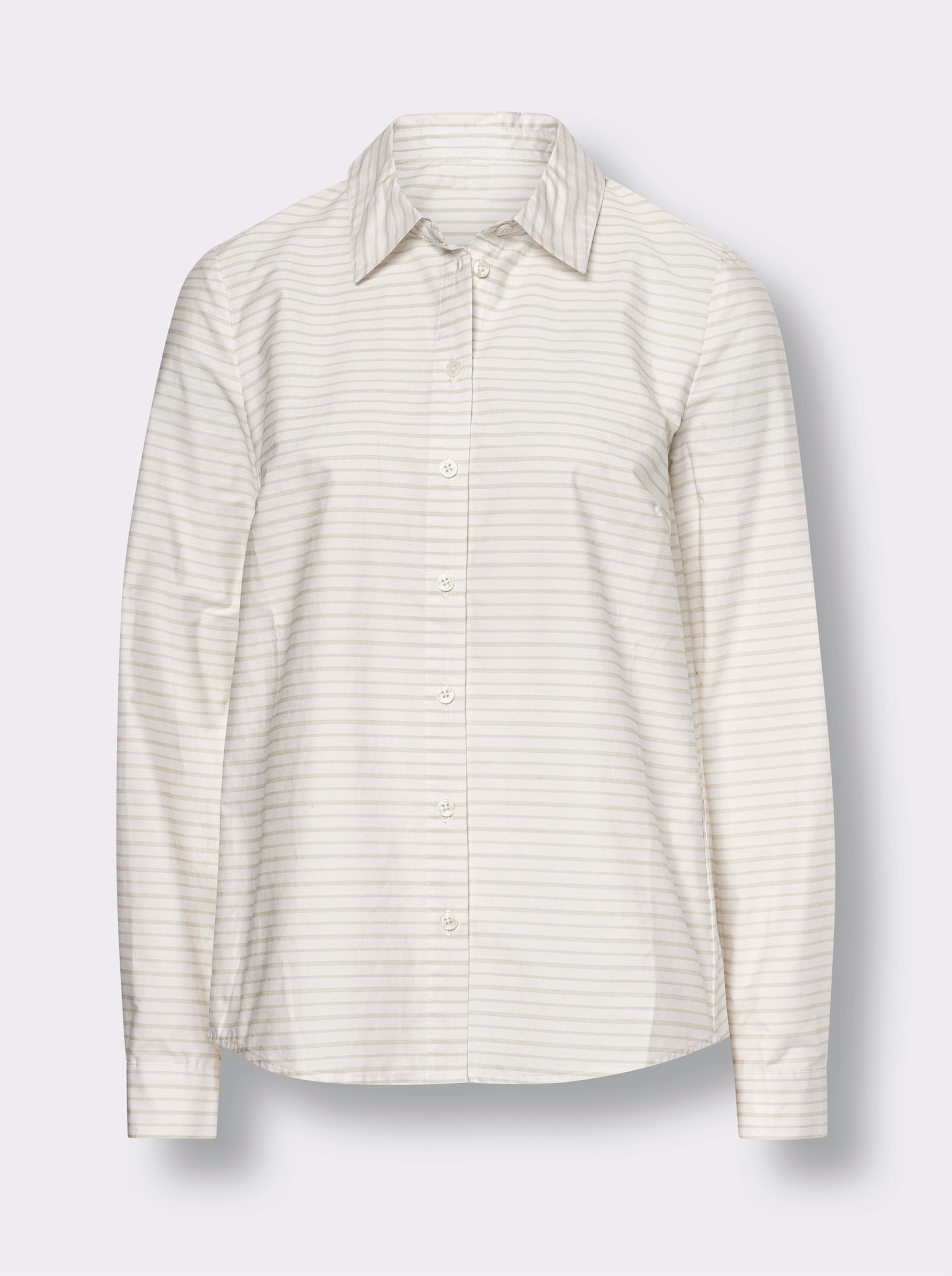 heine Hemdbluse mit Streifen - ecru-sand-gestreift
