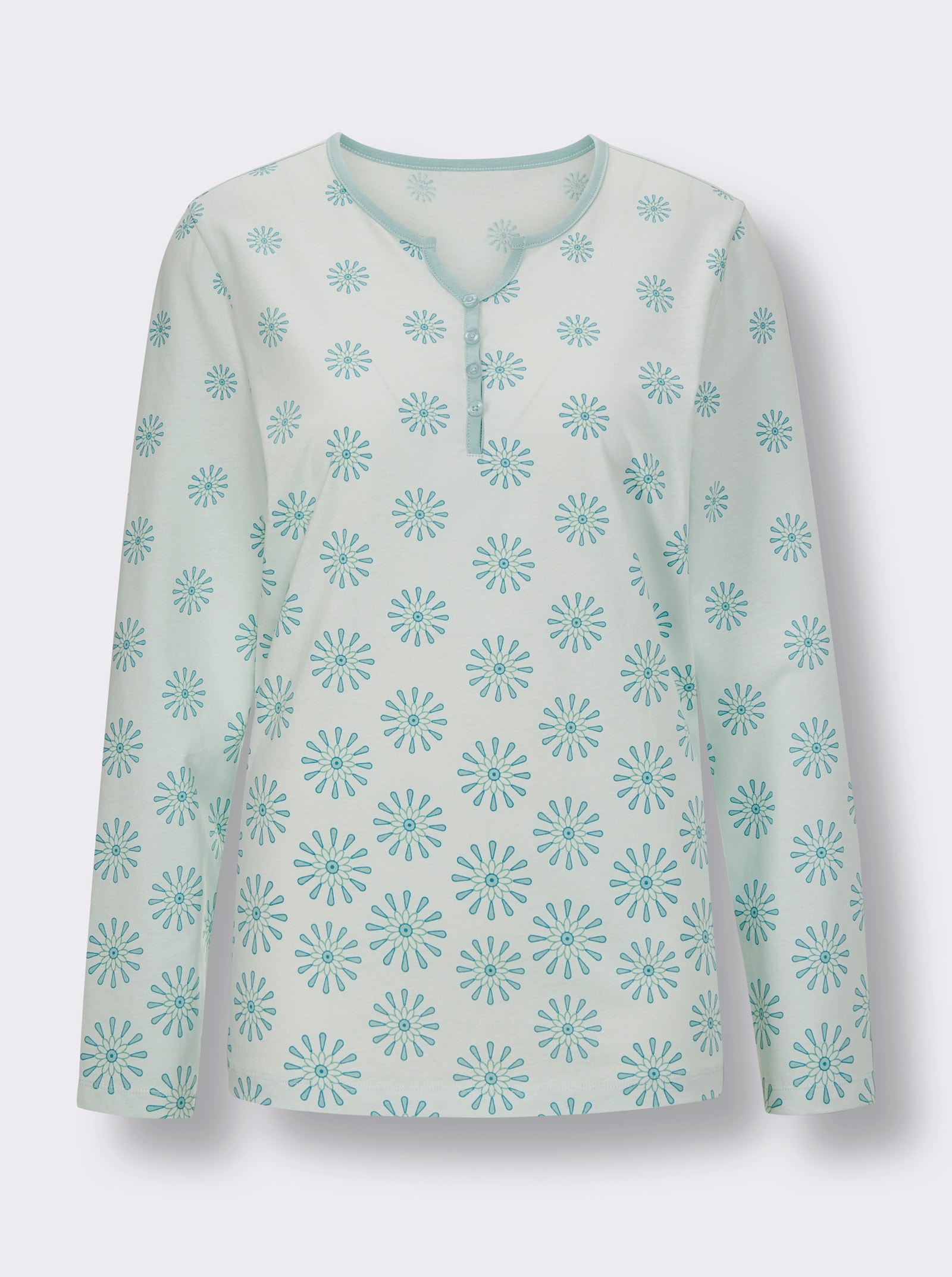 wäschepur Schlafanzüge mit Kontrastpaspel - kalkmint + papaya