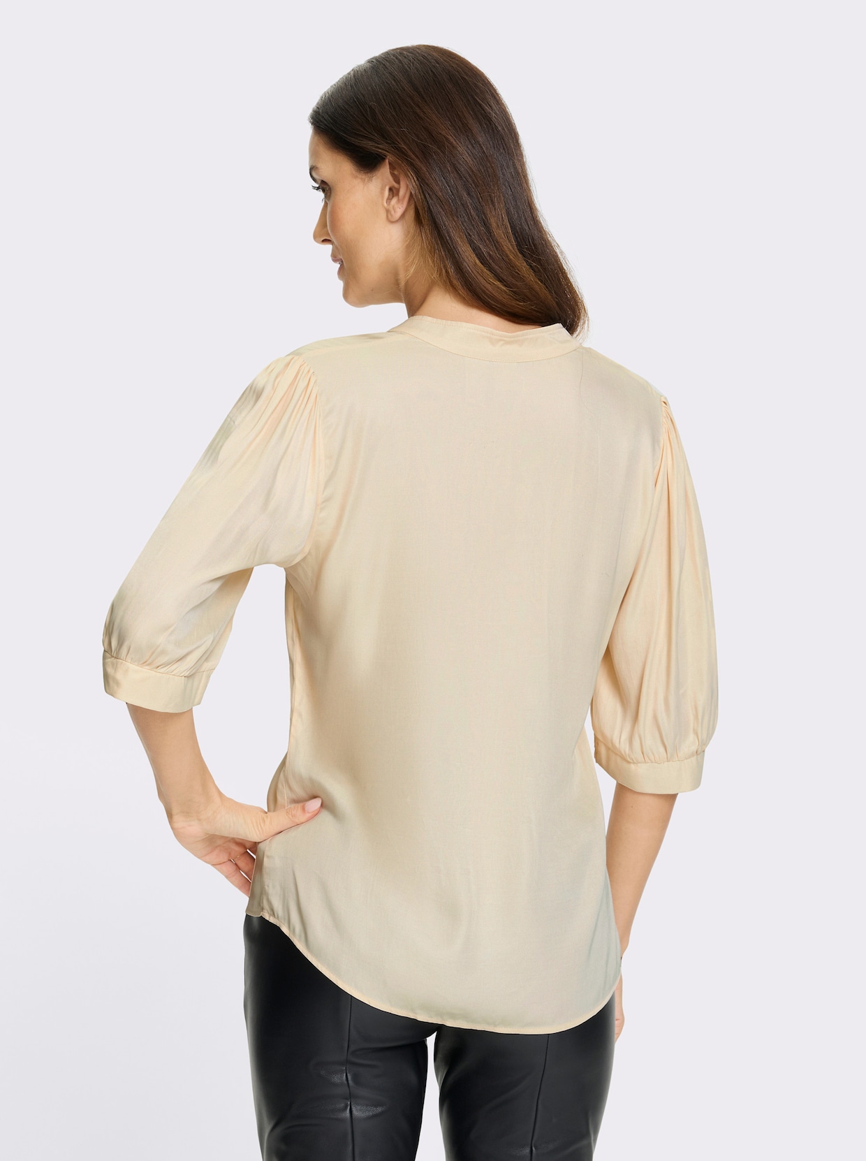 heine Kurzarm-Bluse - elfenbein