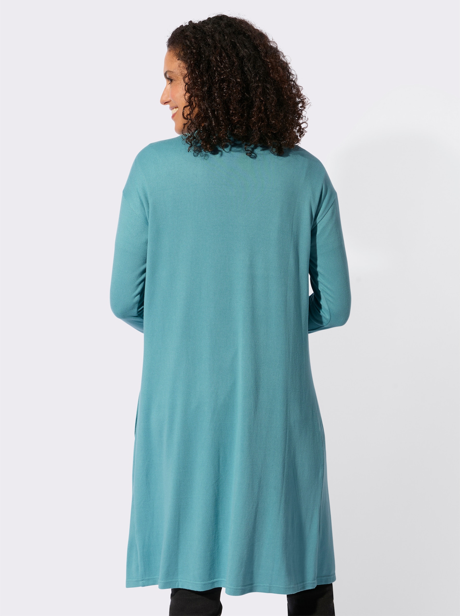 Shirtjacke in offener Form - ozean