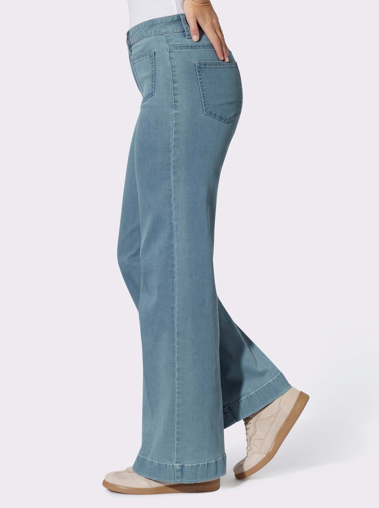 heine Jeans mit Bügelfalten - blue-bleached