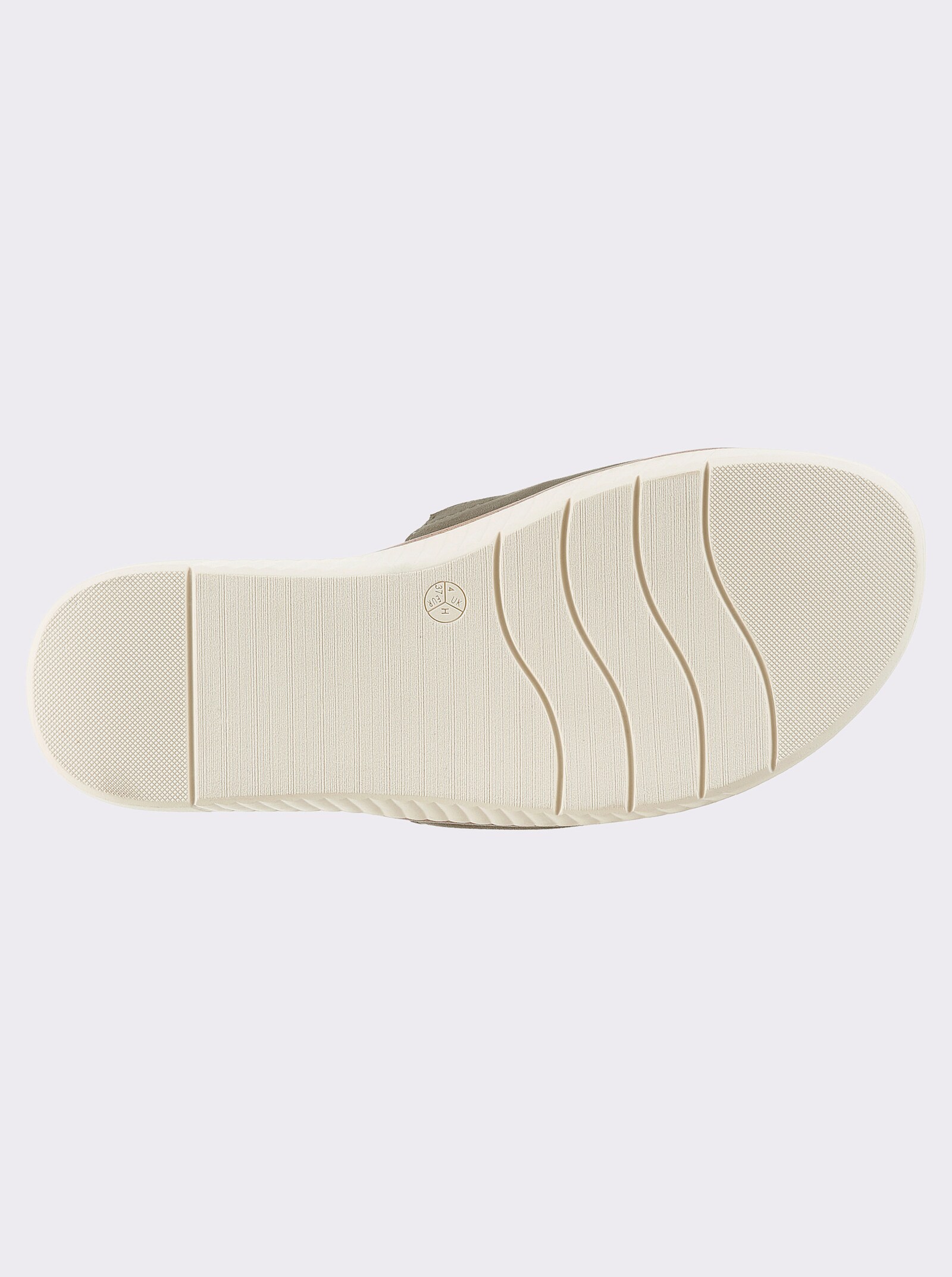 Jana Pantolette mit Veloursleder - eucalyptus