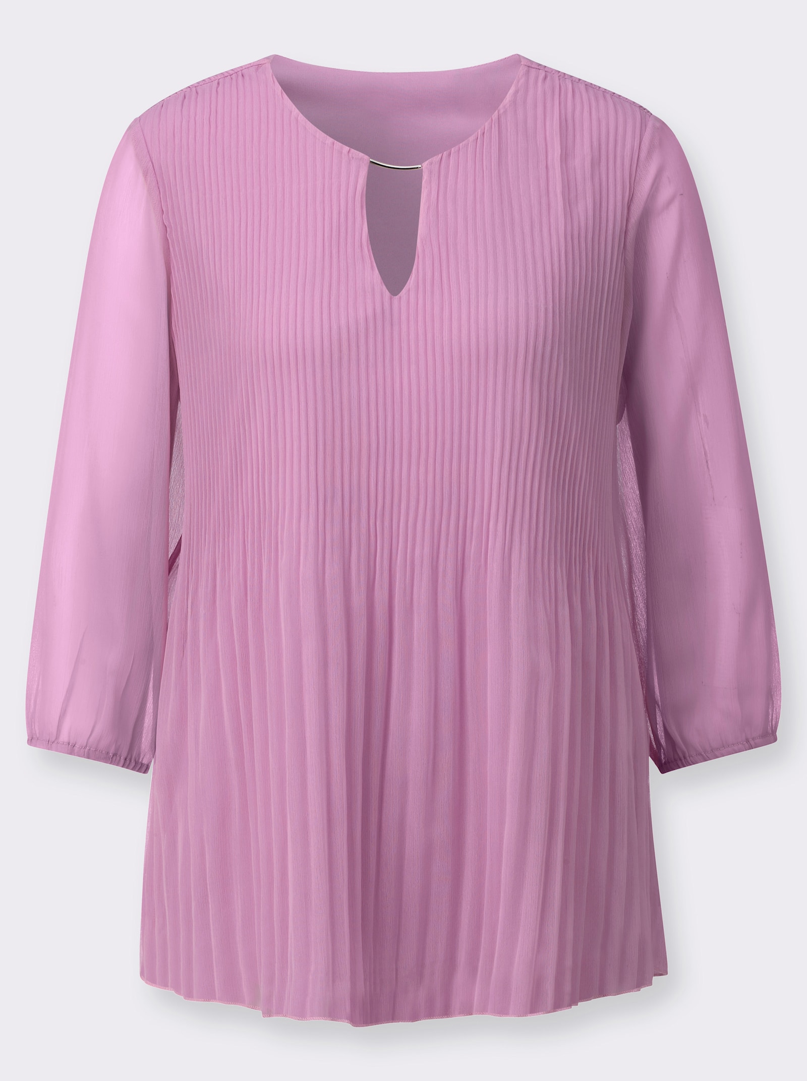 Chemisier long plissé - orchidée