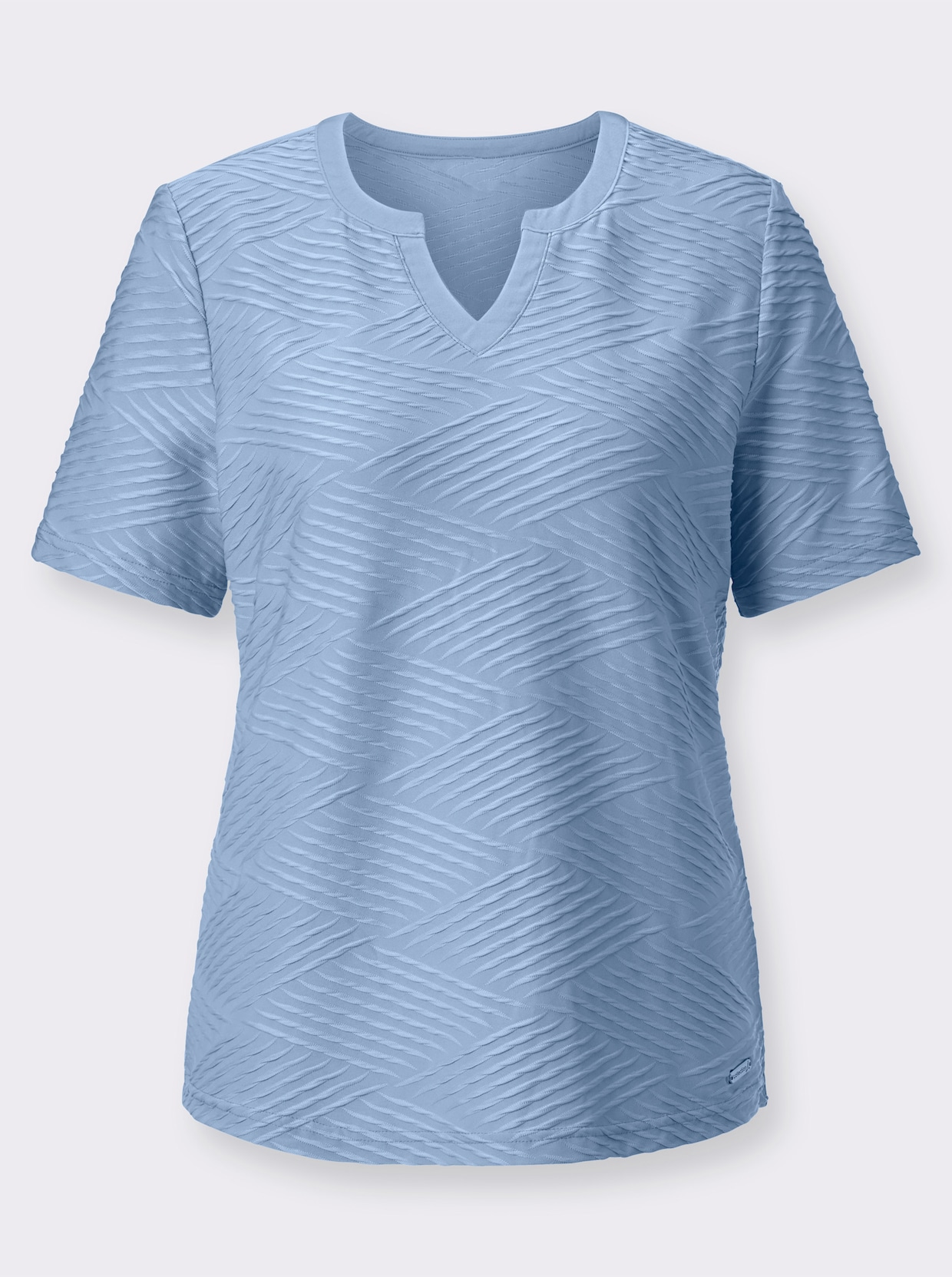 Kurzarmshirt - eisblau