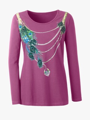 Shirt - fuchsia-bedruckt