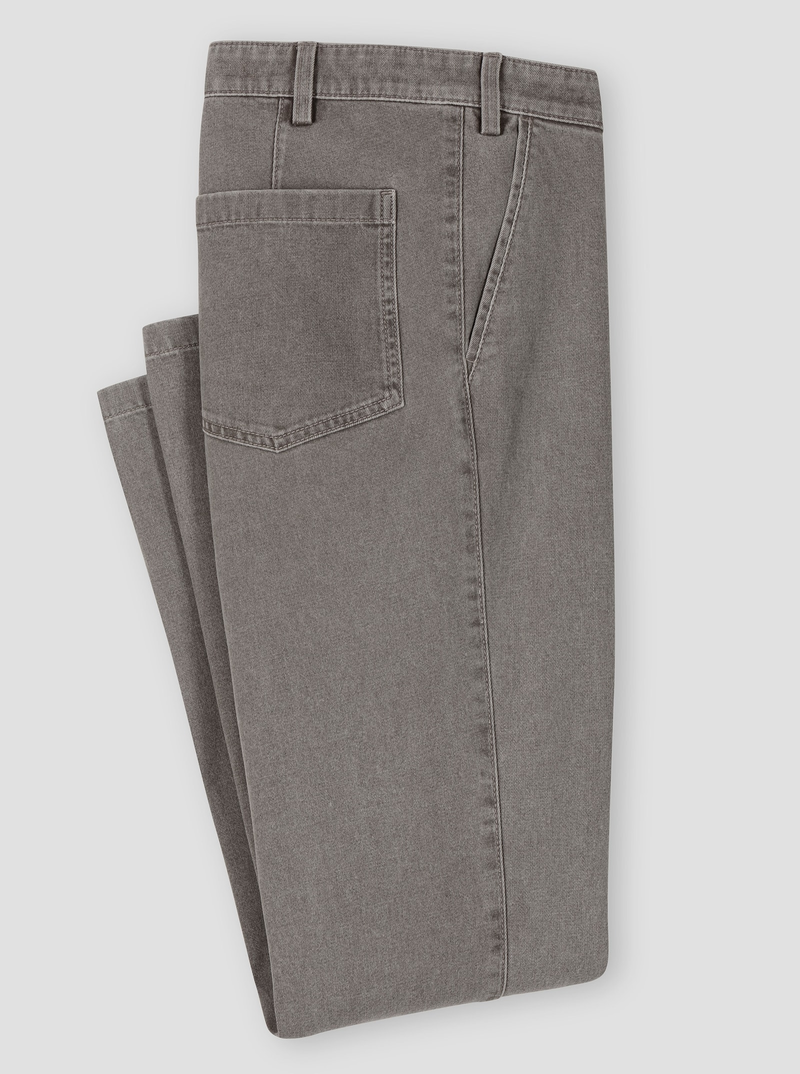 Hose in Twill-Optik - braun