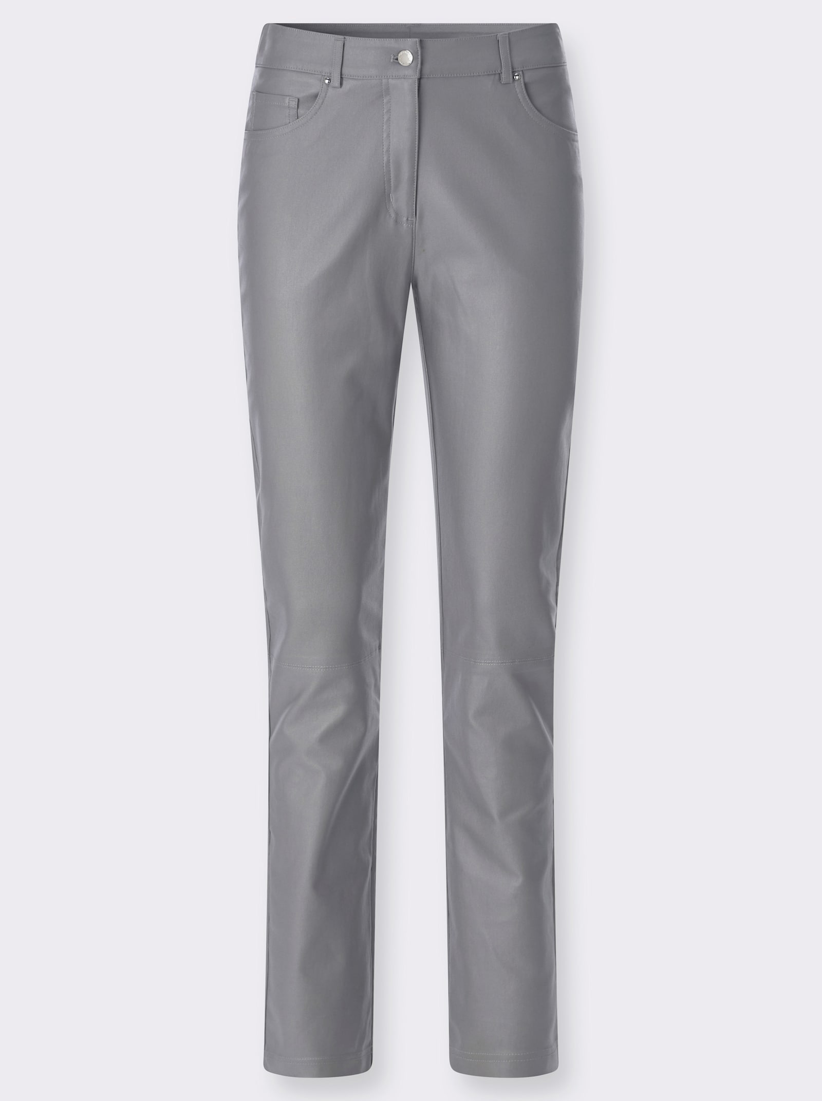 5-Pocket-Hose mit Beschichtung - steingrau