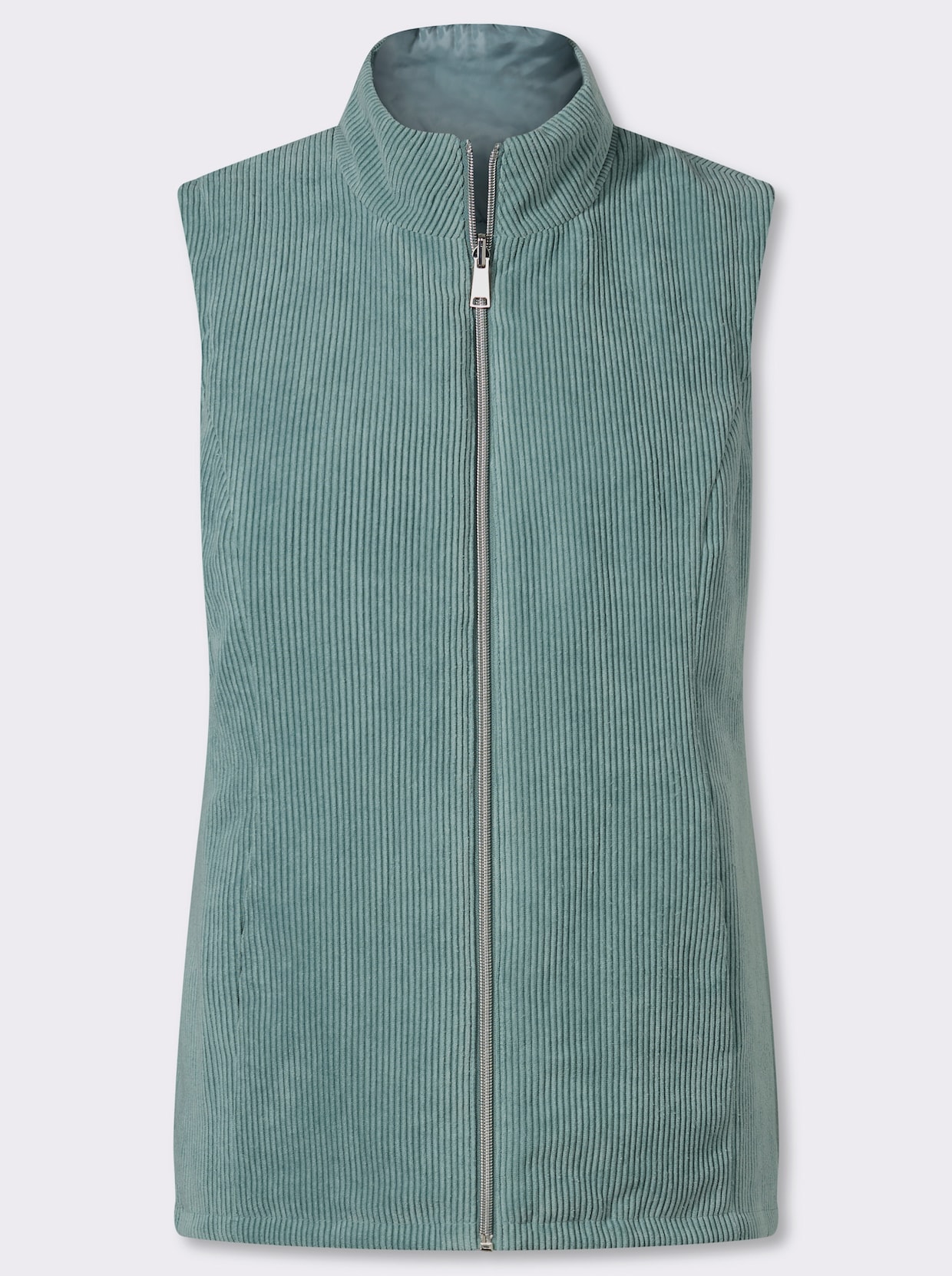 Keerbaar gilet met opstaande kraag - jade