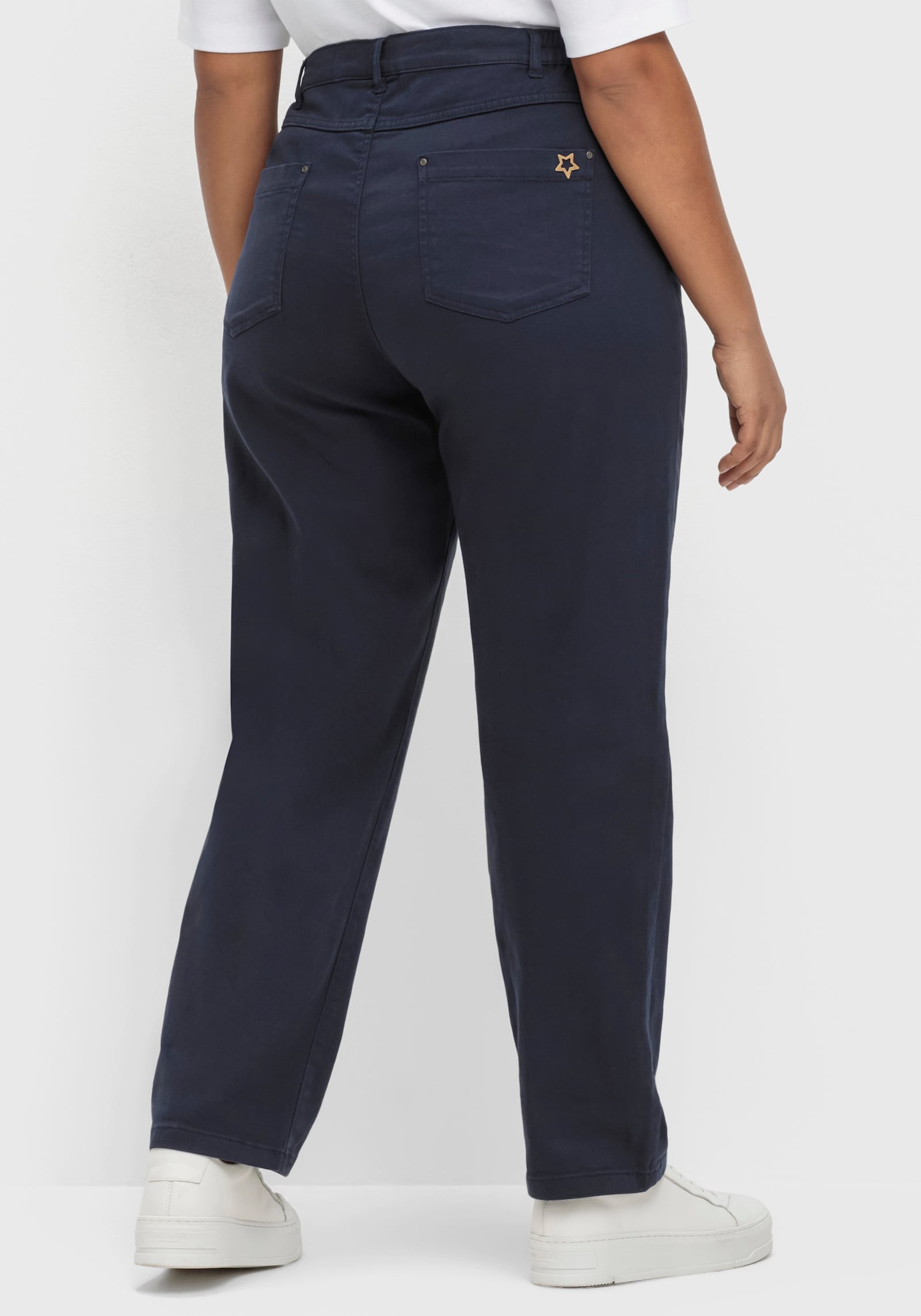 5-Pocket-Hose mit seitlichem Dehnbund - marine