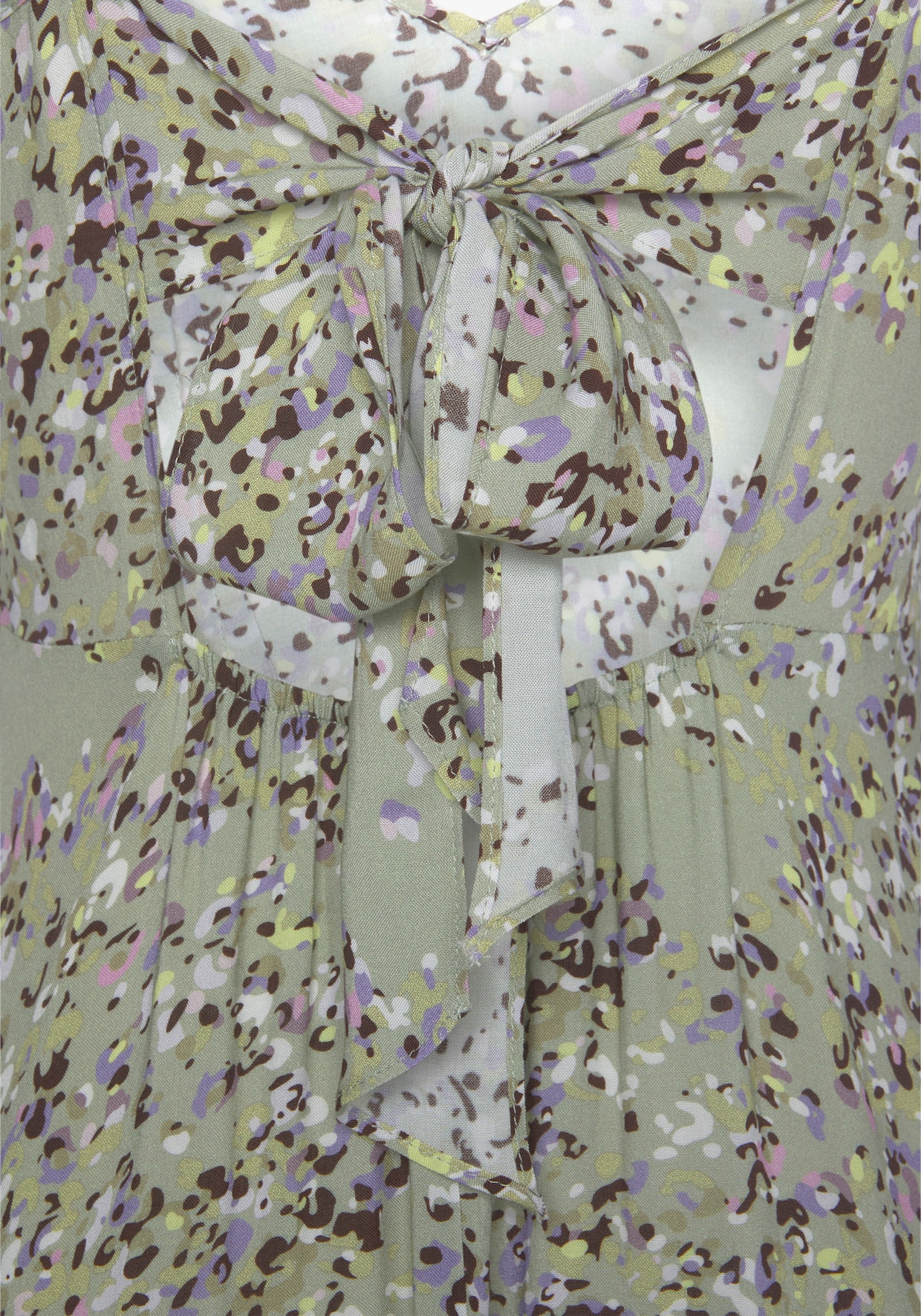 LASCANA Robe longue - vert-violet imprimé