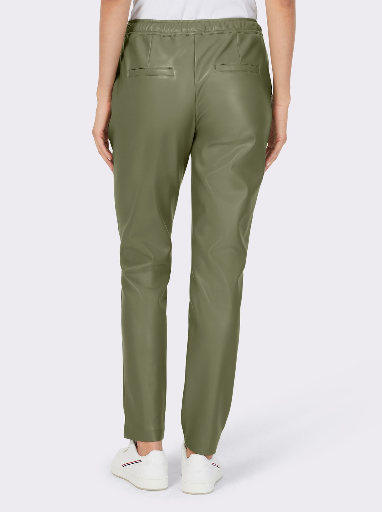 heine Pantalon en imitation cuir - kaki