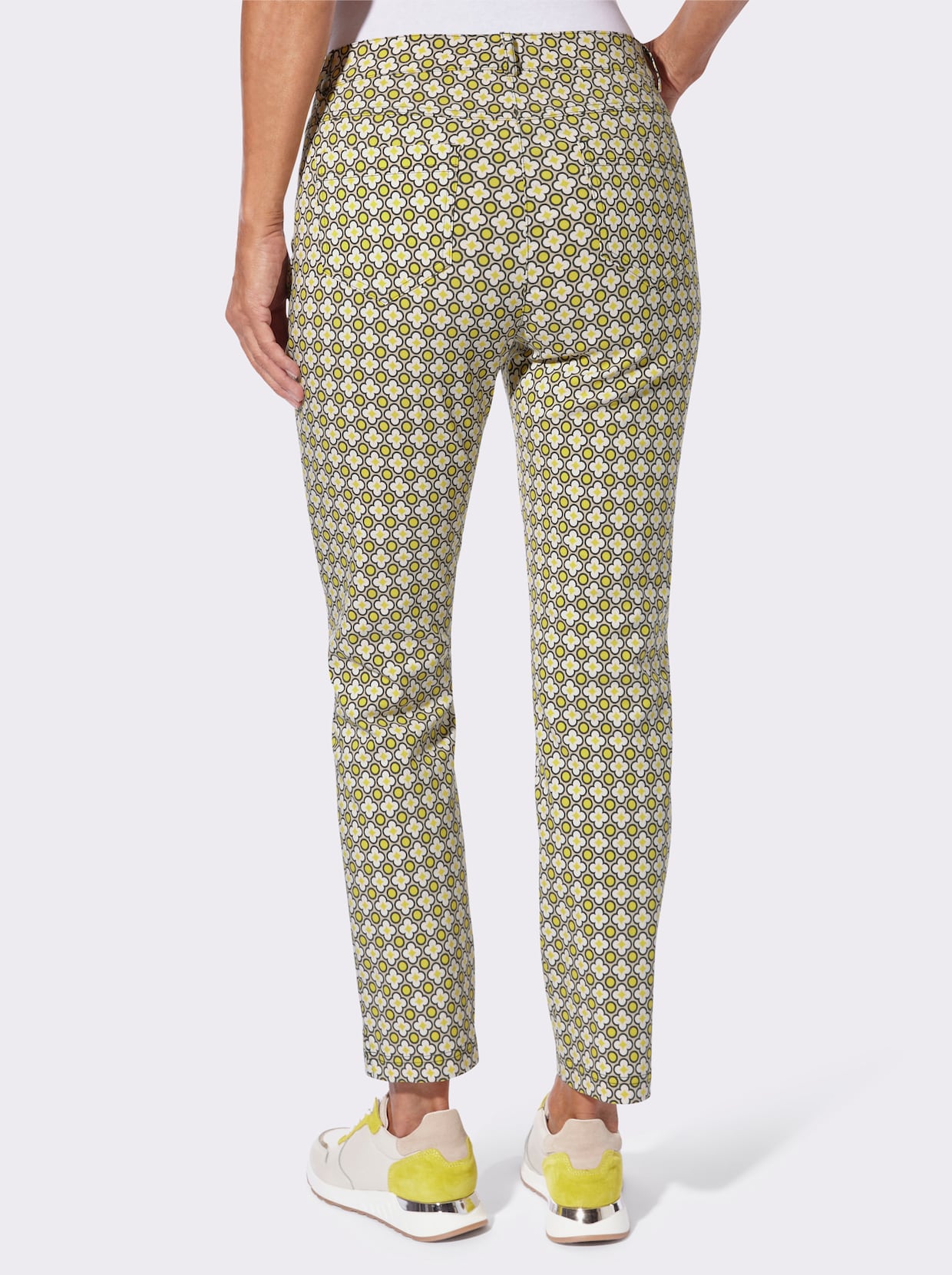 Bengalinhose - sand-limone-bedruckt