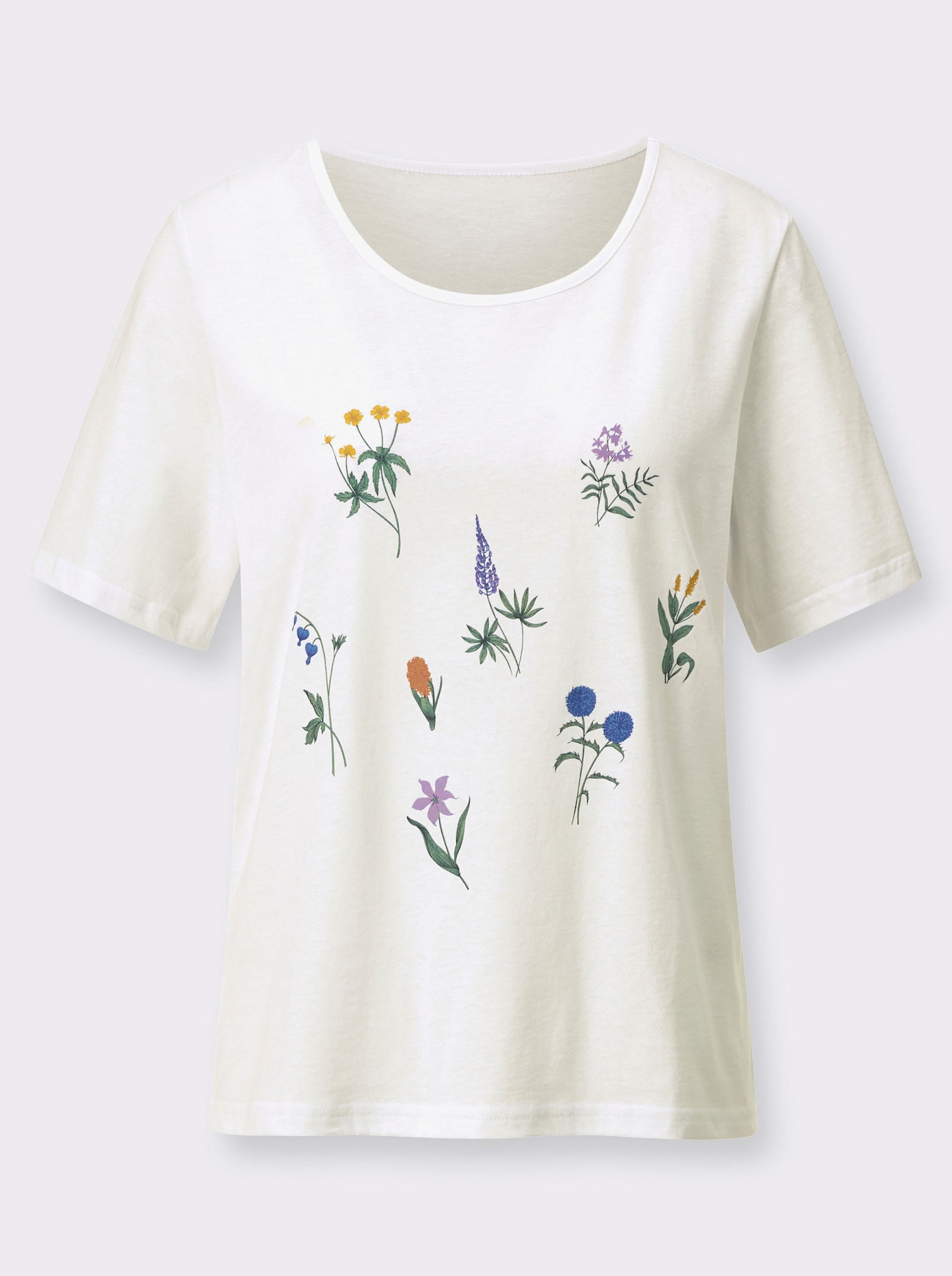 Print-Shirt in Single-Jersey-Qualität - ecru