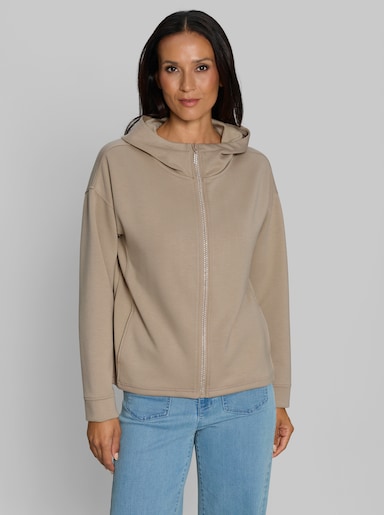 heine Shirtjacke mit Kapuze - beige