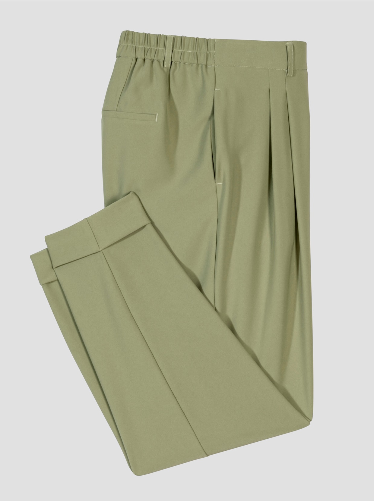 Bundfaltenhose - schilf