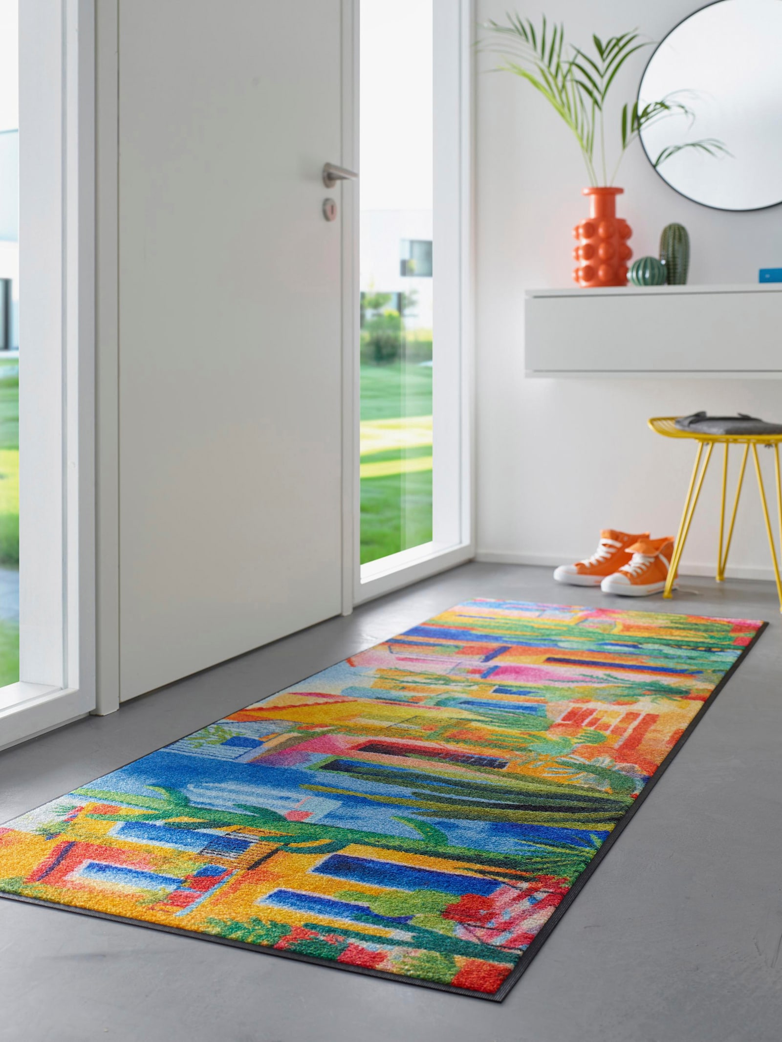 wash+dry by Kleen-Tex Fußmatte - orange-bunt