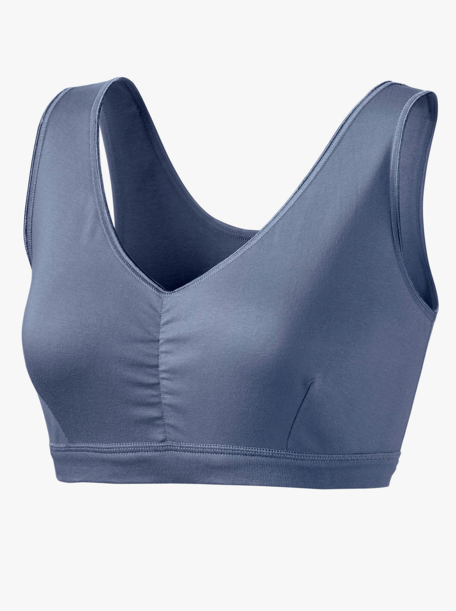 wäschepur Bustier avec ceinture douce doublée - bleu jean + mauve