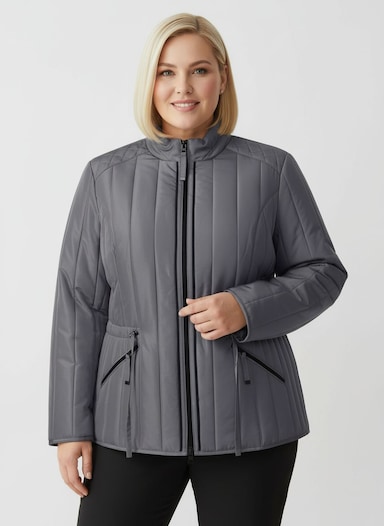 Steppjacke mit Längssteppung - anthrazit
