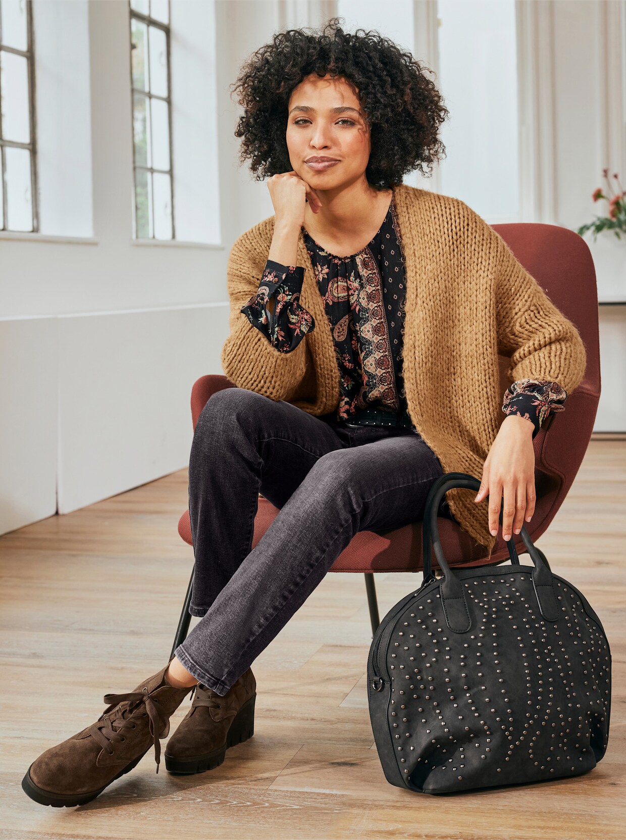 heine Strickjacke - camel