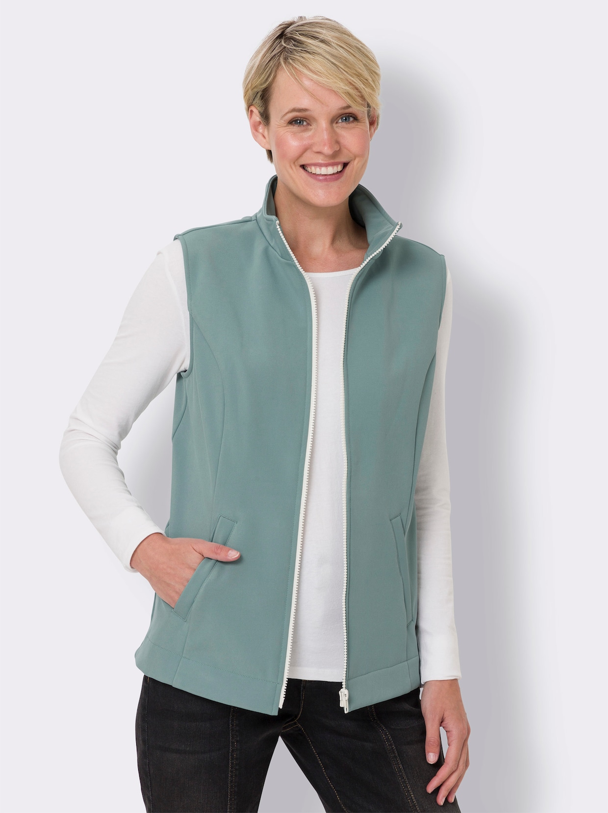 Softshell-gilet - jade